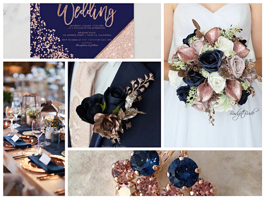 5 Rose Gold and Navy Blue Wedding Palette Ideas You Can’t Miss