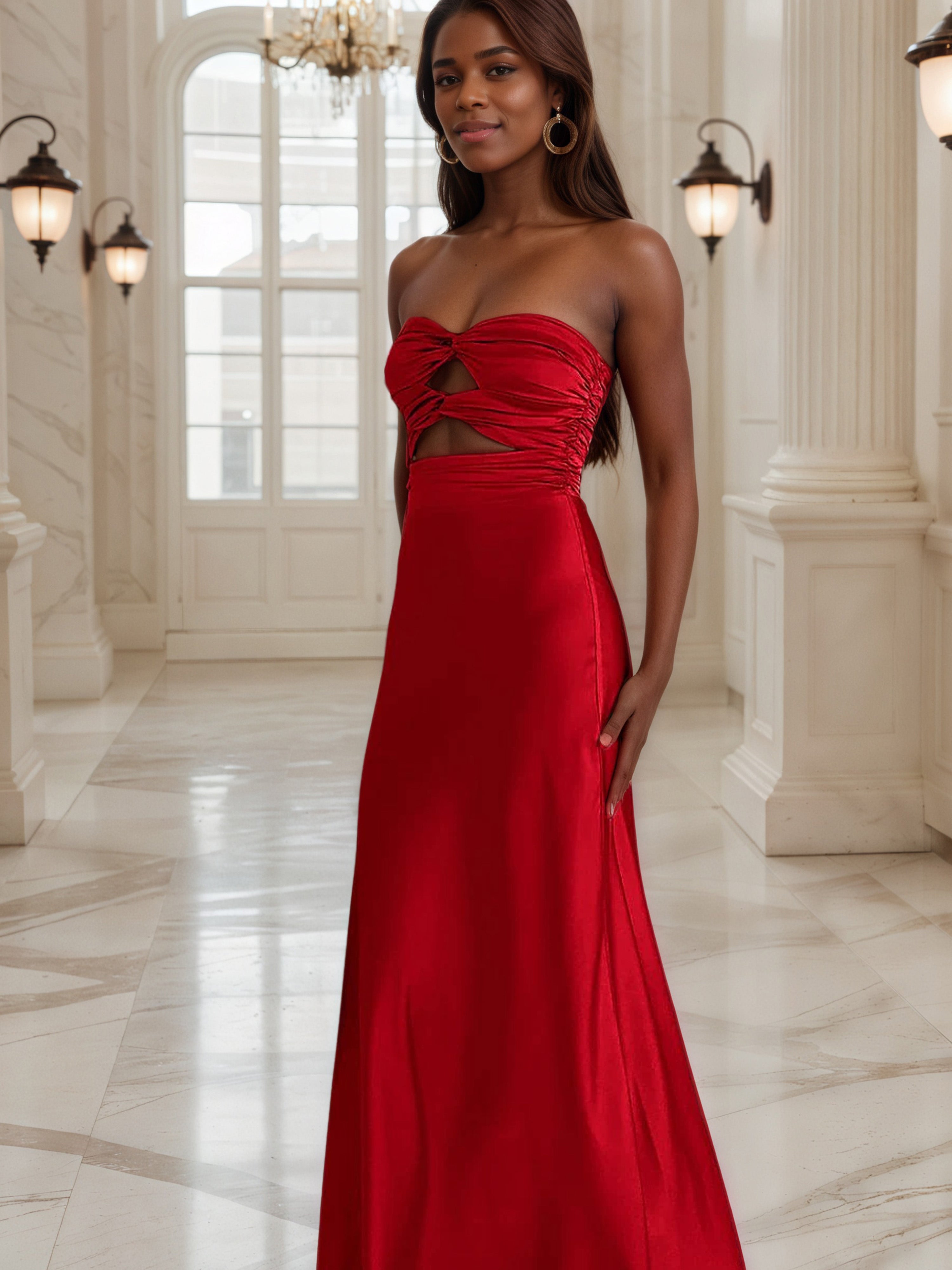 Red Prom Dresses Sheath Sweetheart Keyhole Long Prom Dress Red Prom Dresses Sheath Sweetheart Keyhole Long Prom Dress