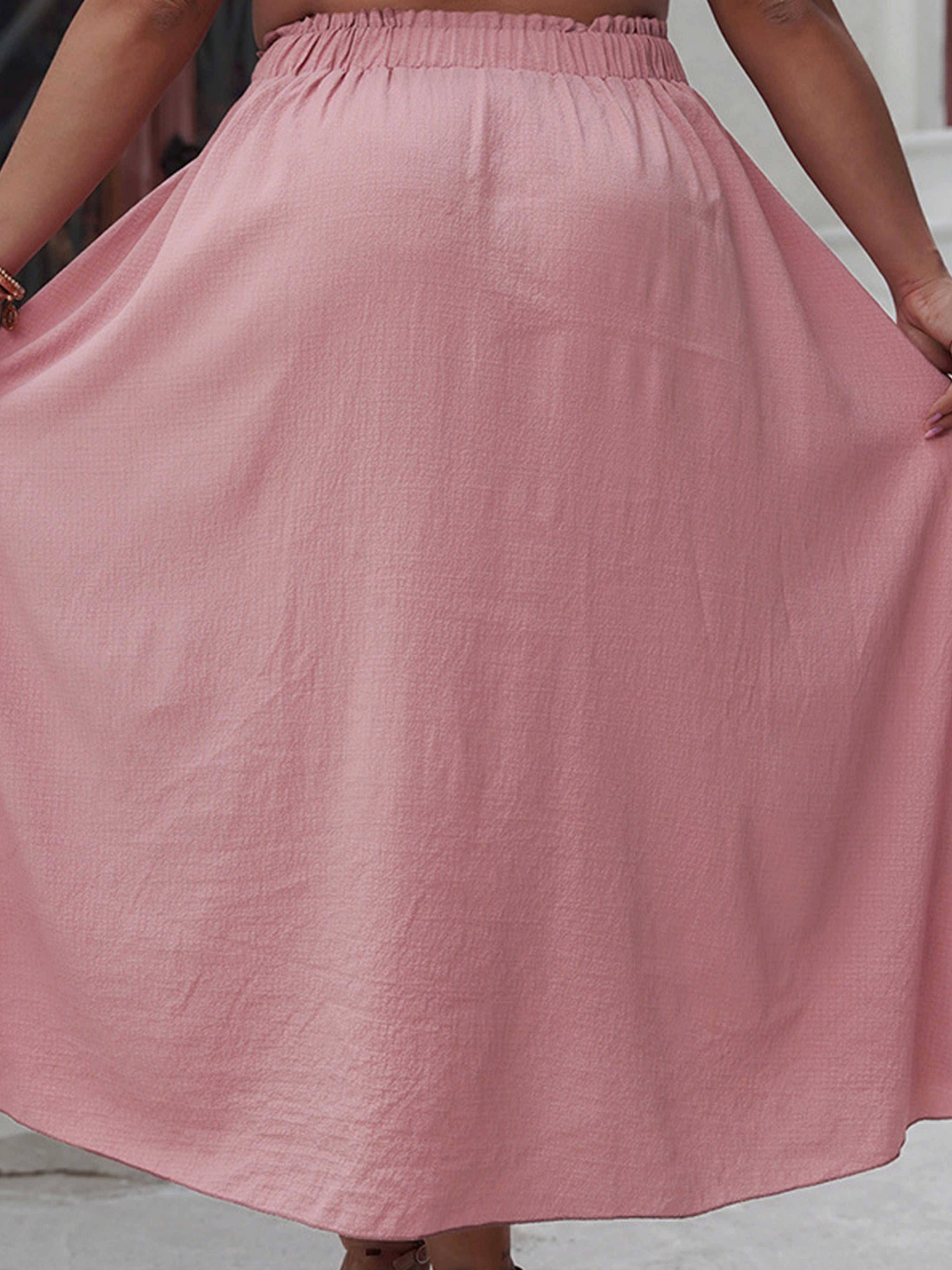 Asymmetrical Hem Plus Size Dress with Bowknot Belt