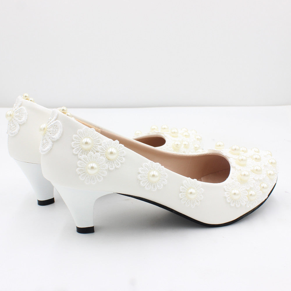 Women's Applique High Heels Wedding Shoes