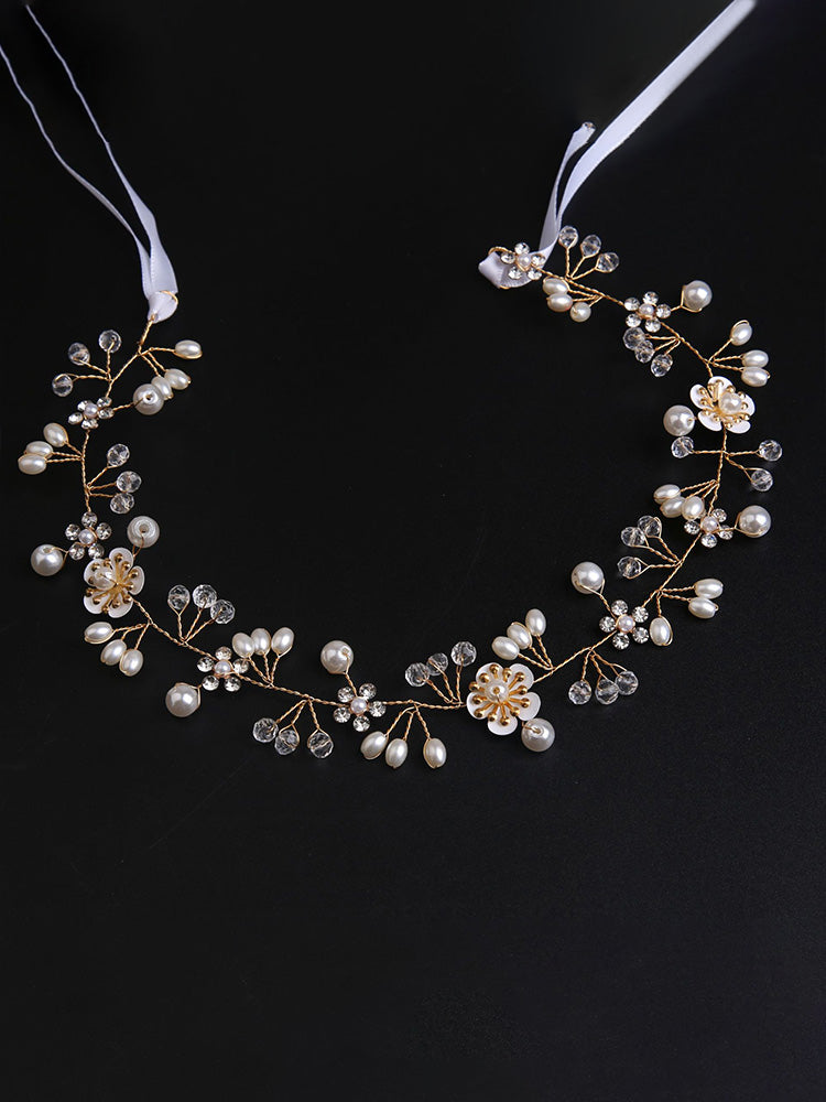 Pearl Floral Wedding Headband