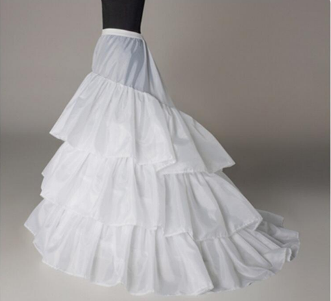 Nylon A-Line 3 Tiers Floor Length Slip Style Wedding Petticoats