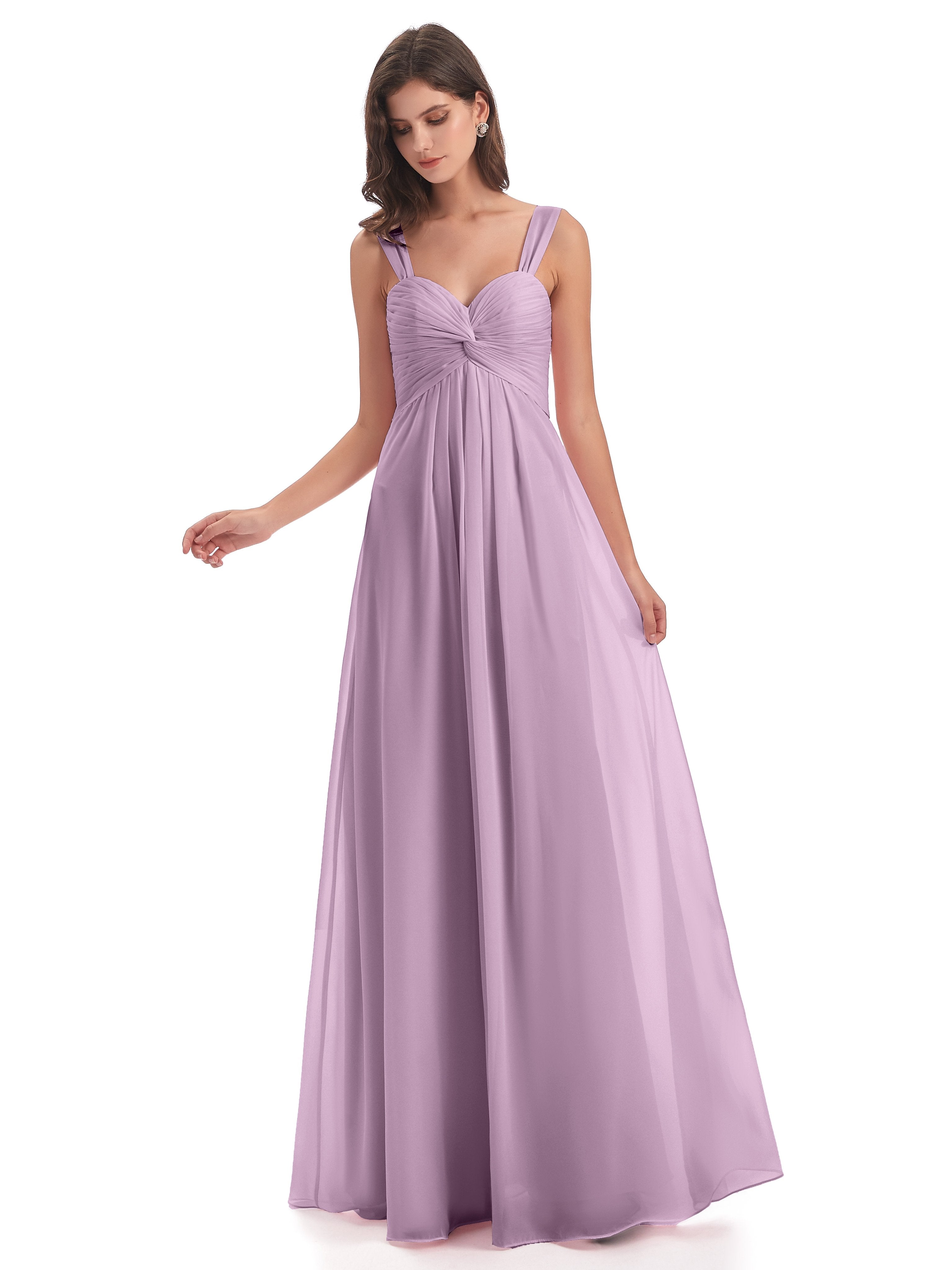 Wisteria Bridesmaids Dresses Egypt A-Line Straps Floor-Length Chiffon