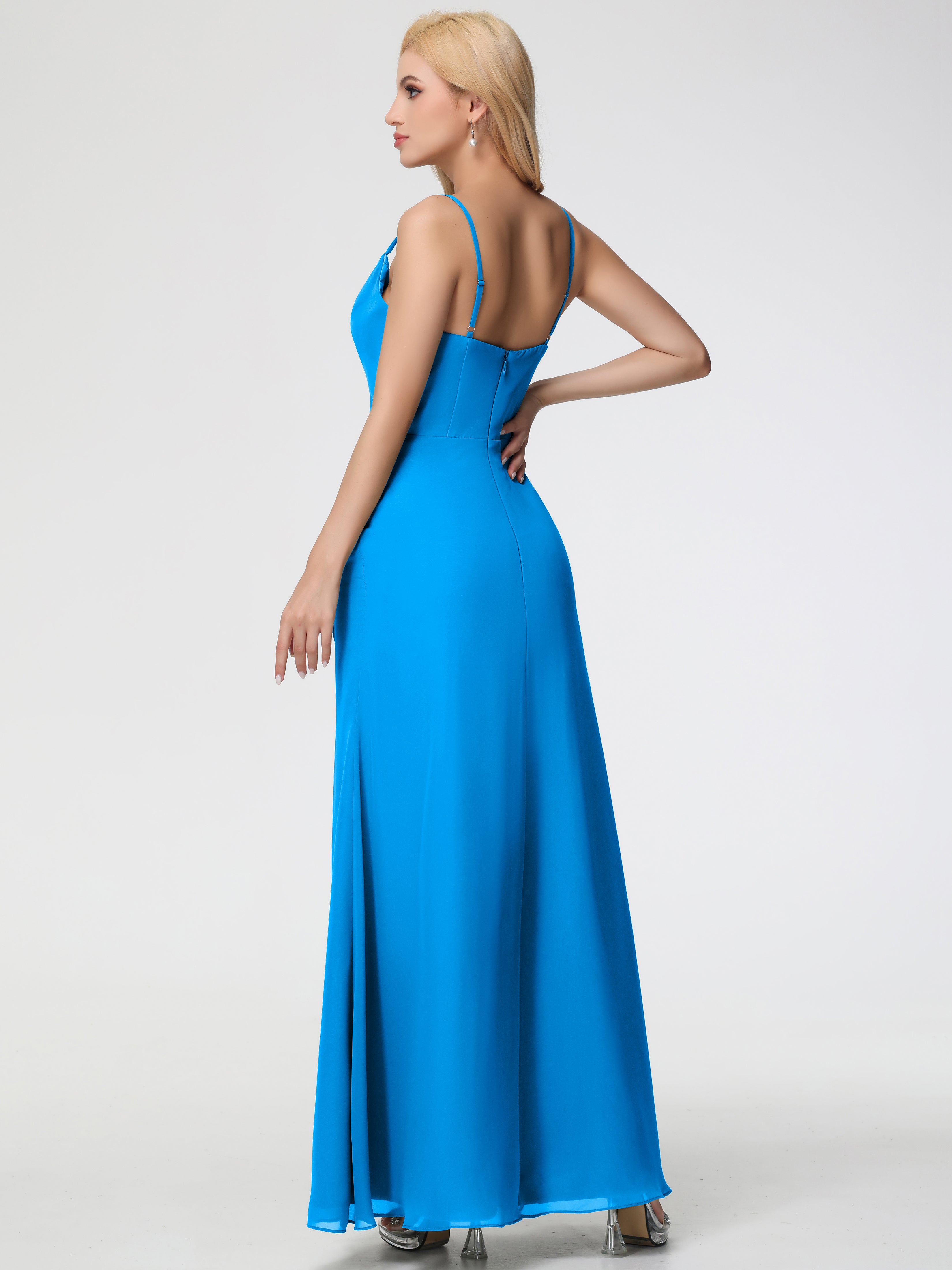Cowl Sheath/Column Spaghetti Straps Chiffon Bridesmaid Dresses (Copy)