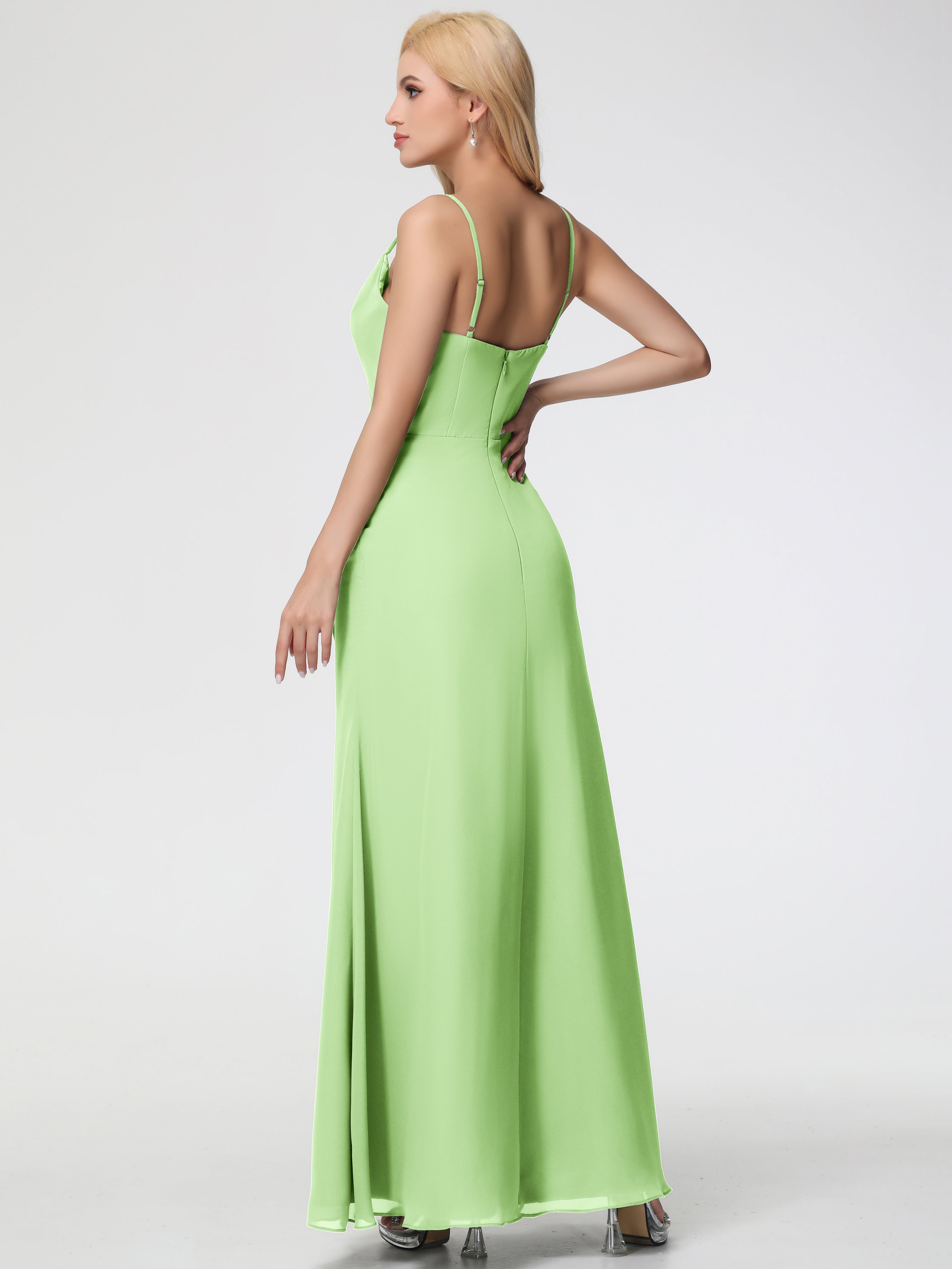 Cowl Sheath/Column Spaghetti Straps Chiffon Bridesmaid Dresses (Copy)