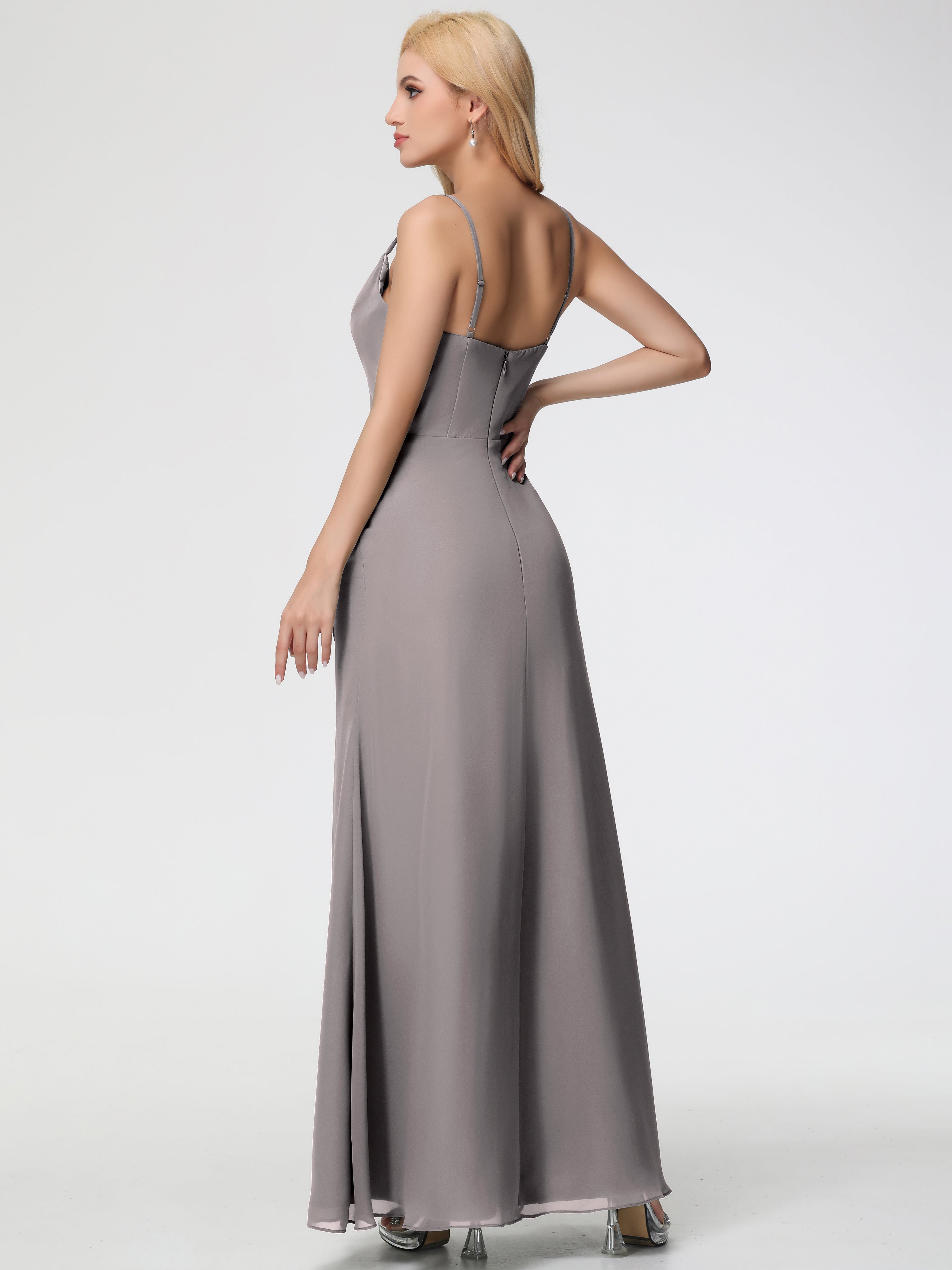 Cowl Sheath/Column Spaghetti Straps Chiffon Bridesmaid Dresses (Copy)
