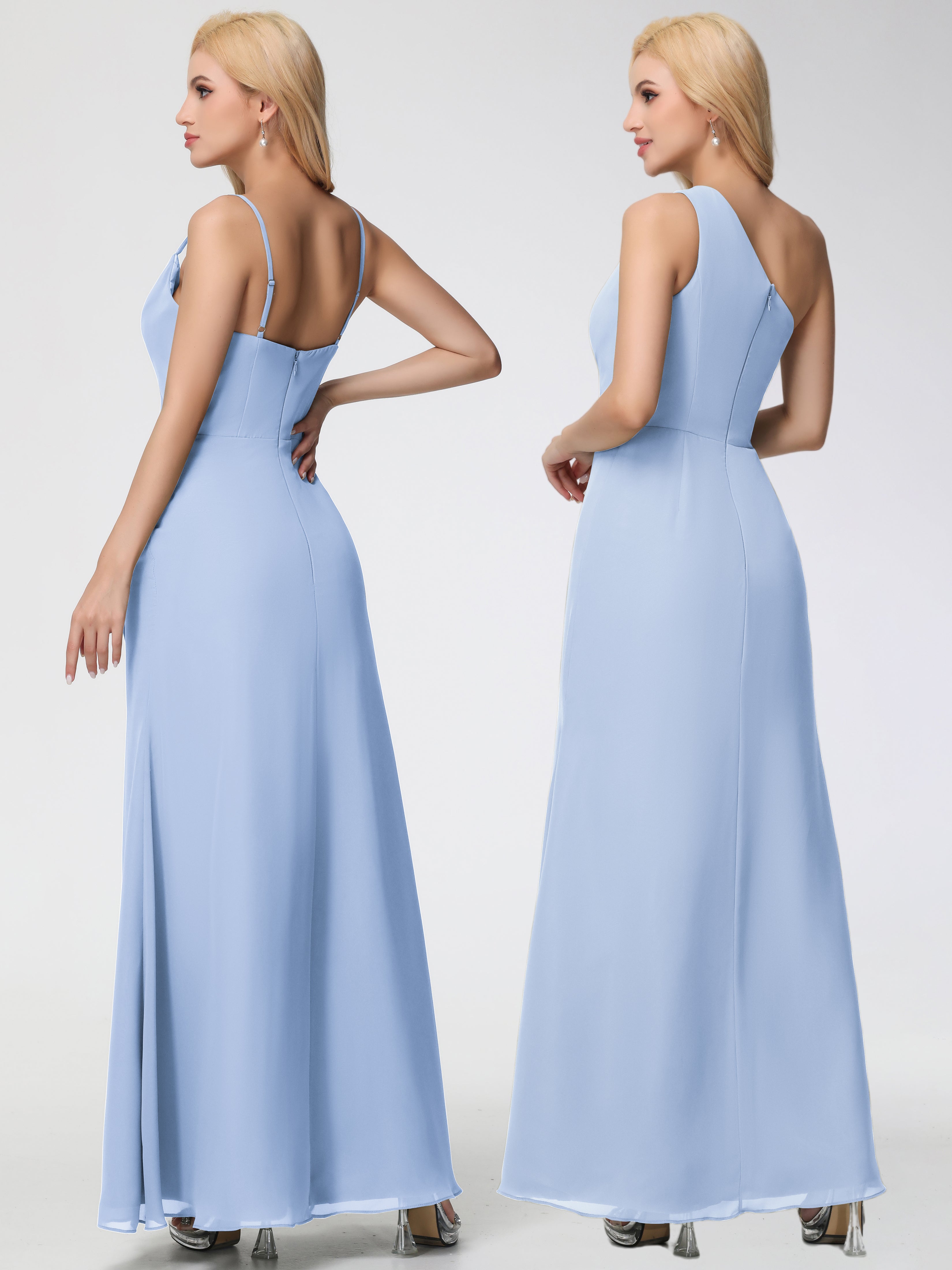Cowl Sheath/Column Spaghetti Straps Chiffon Bridesmaid Dresses (Copy)