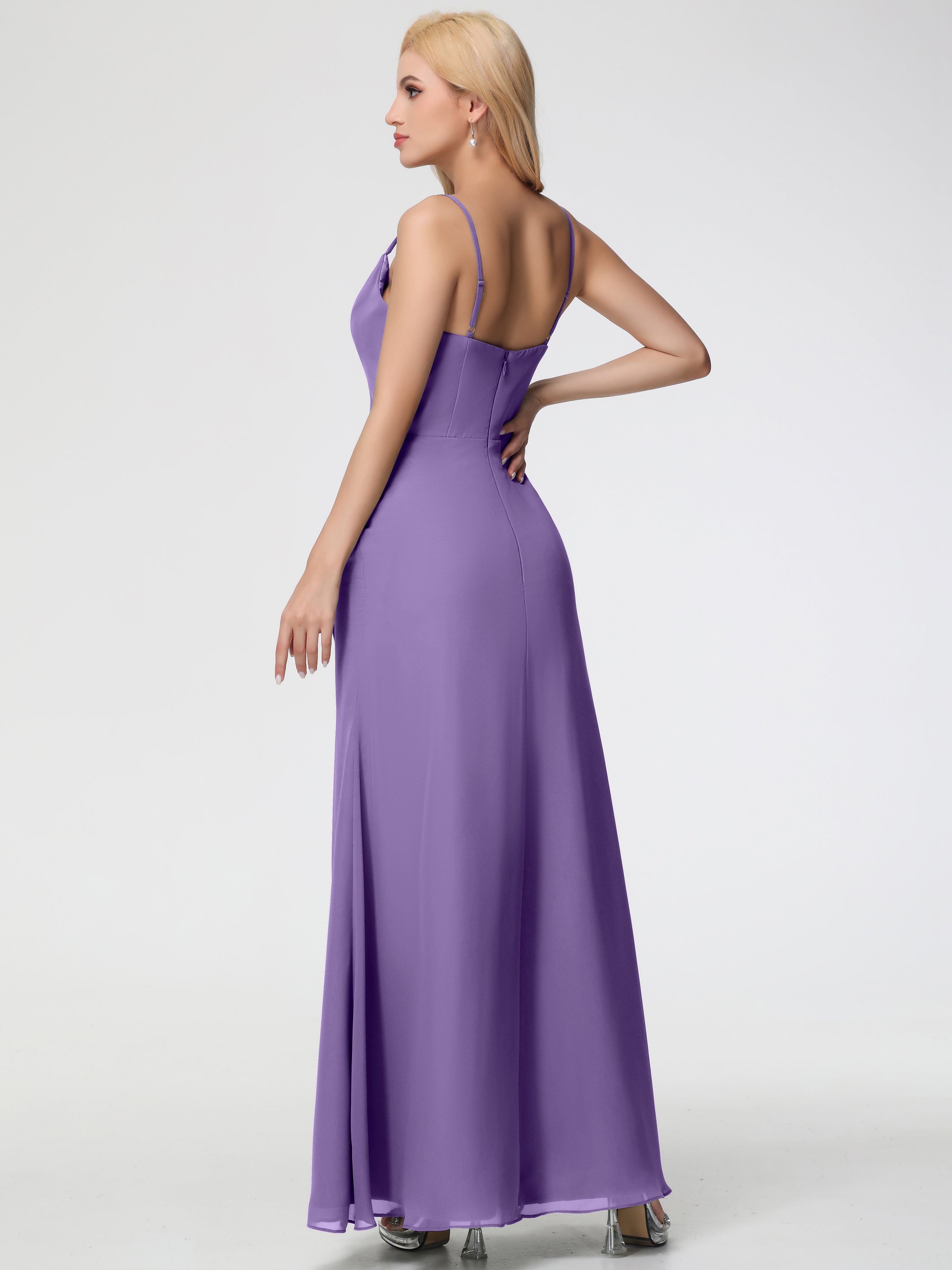 Cowl Sheath/Column Spaghetti Straps Chiffon Bridesmaid Dresses (Copy)