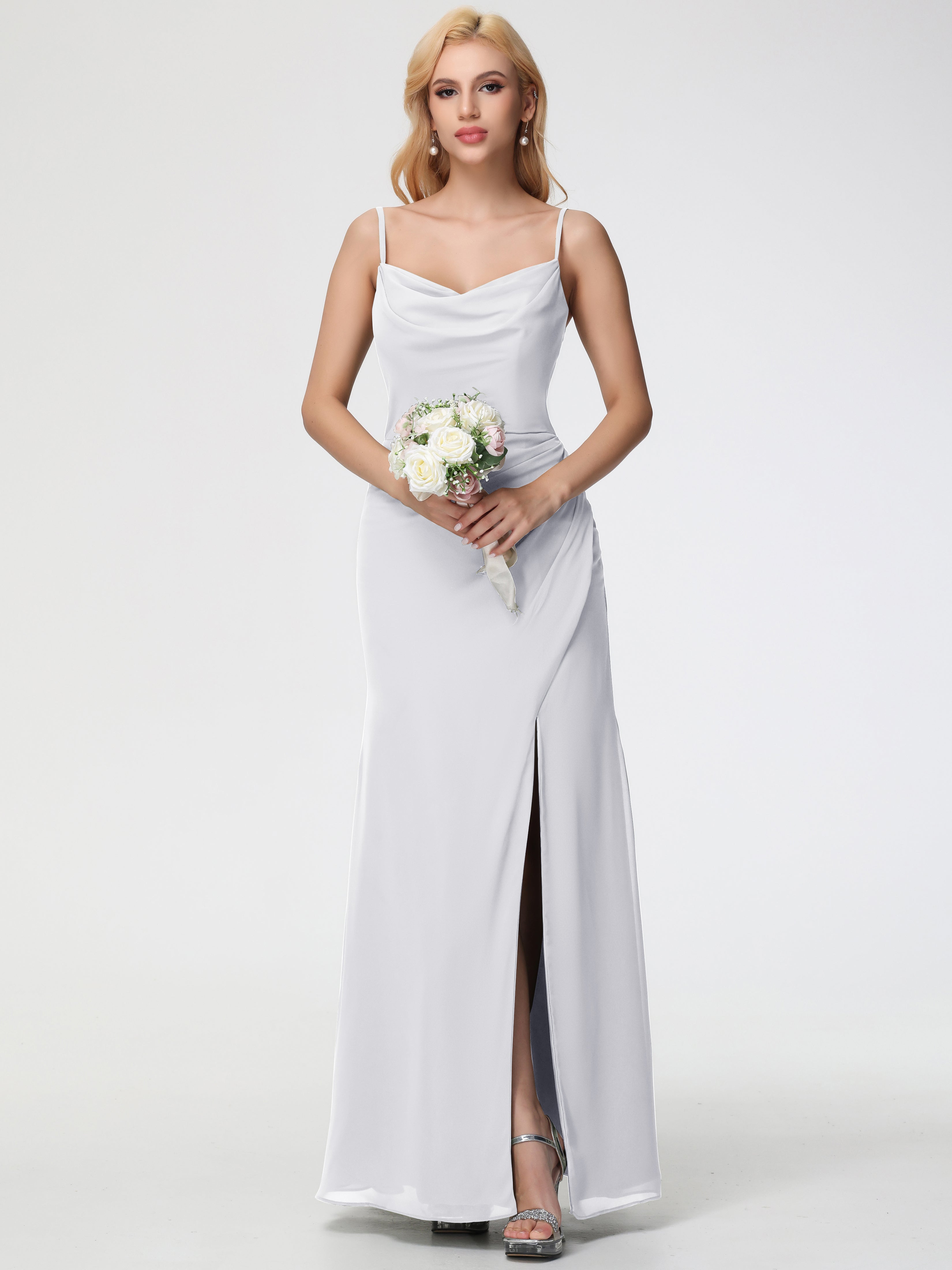 Cowl Sheath/Column Spaghetti Straps Chiffon Bridesmaid Dresses (Copy)