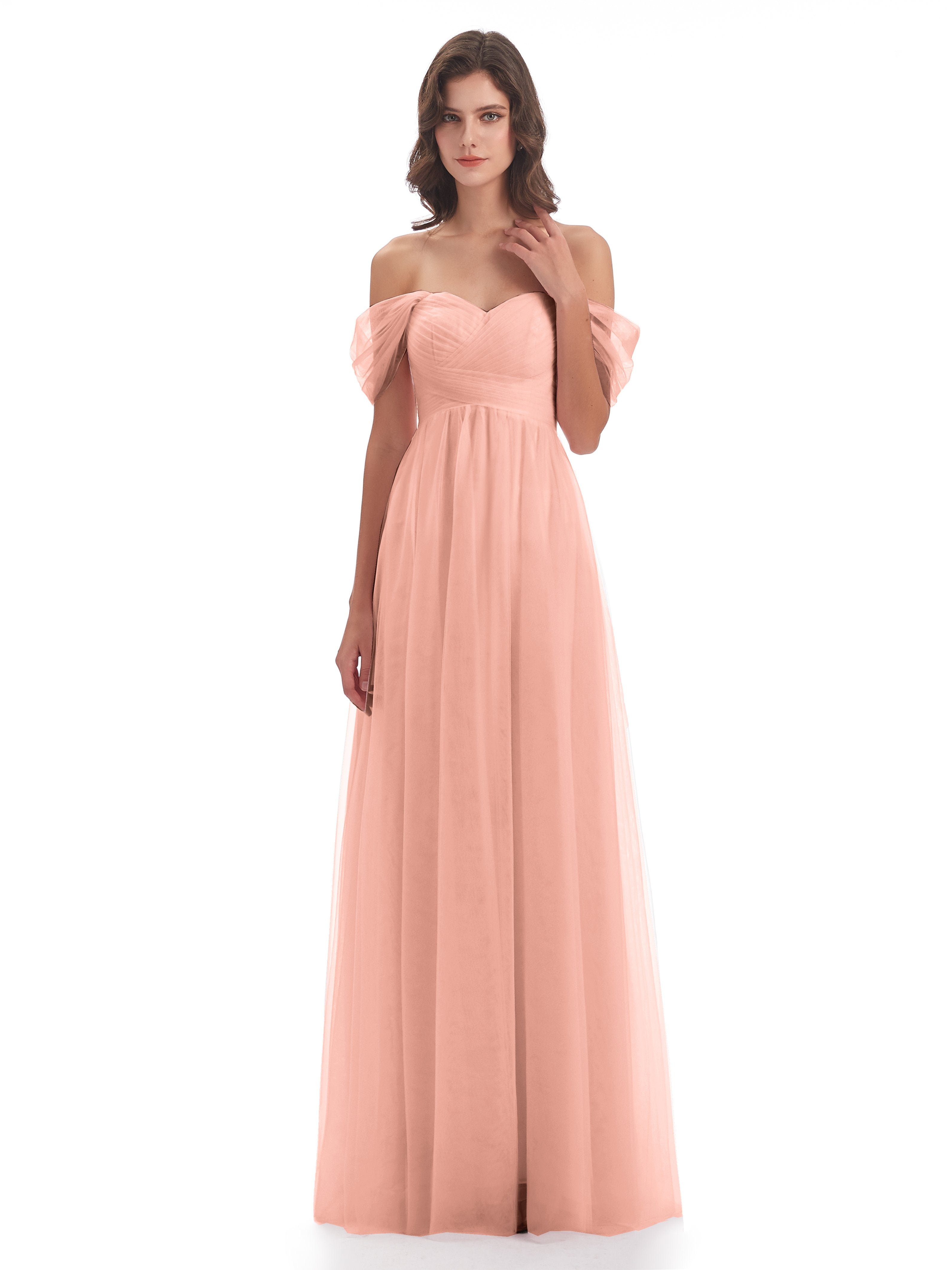 Women'S Coral Bridesmaid Dresses Long Bridesmaid Dresses Off The Shoul Women'S Coral Bridesmaid Dresses Long Bridesmaid Dresses Off The Shoul