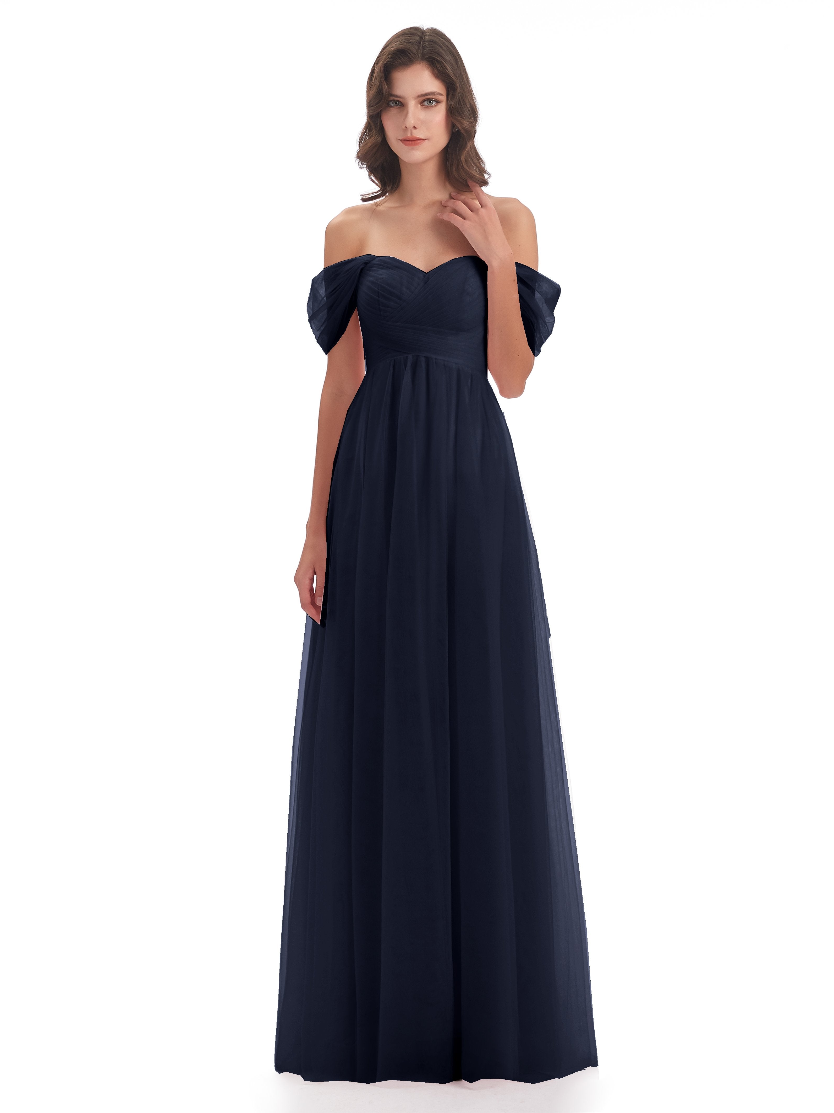 Navy Blue Bridesmaid Dresses Modest Long Bridesmaid Dresses Off The Sh