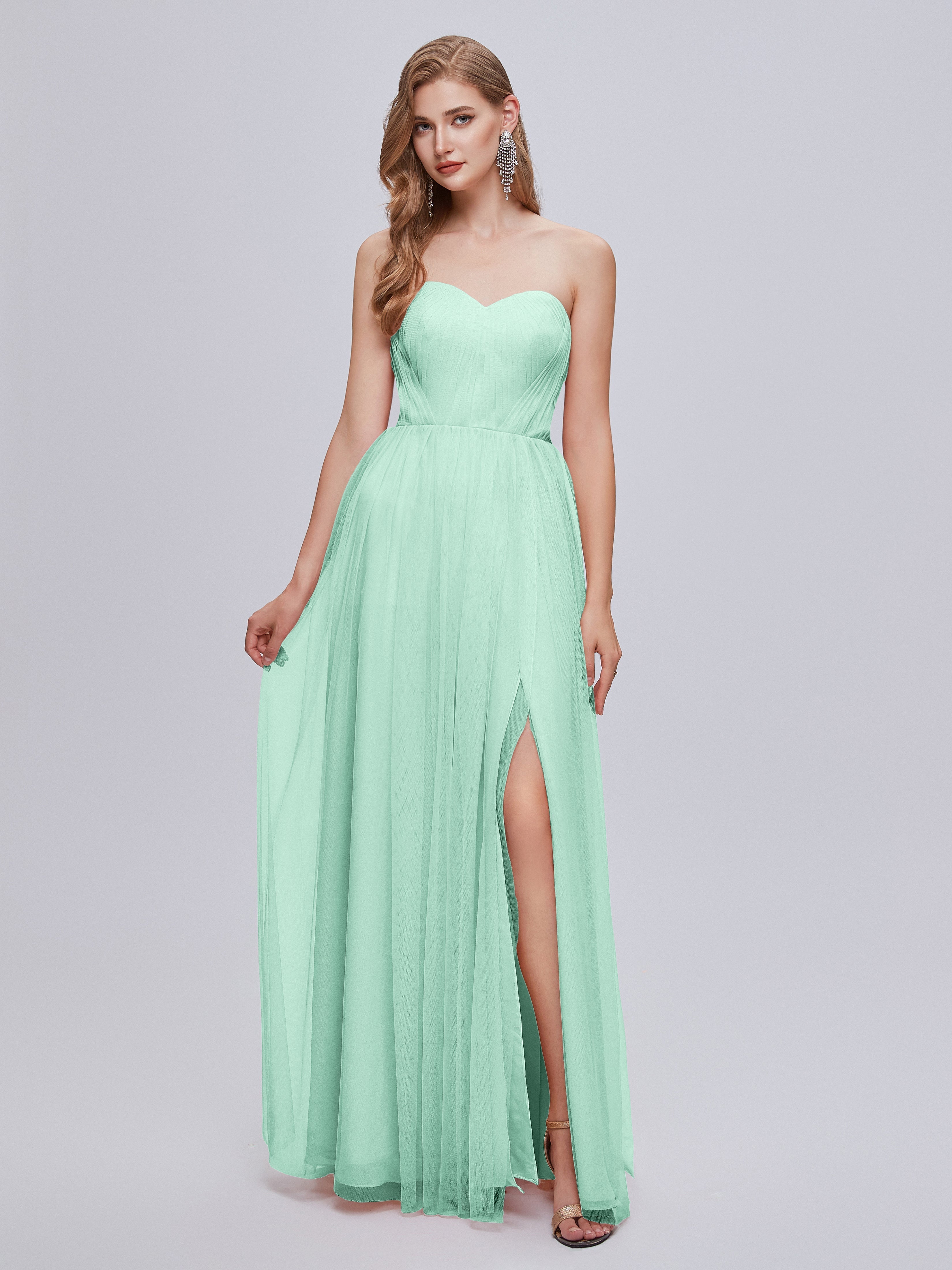 Mint Green Bridesmaid Dresses Uk Ayla Split Convertible Chiffon Brides