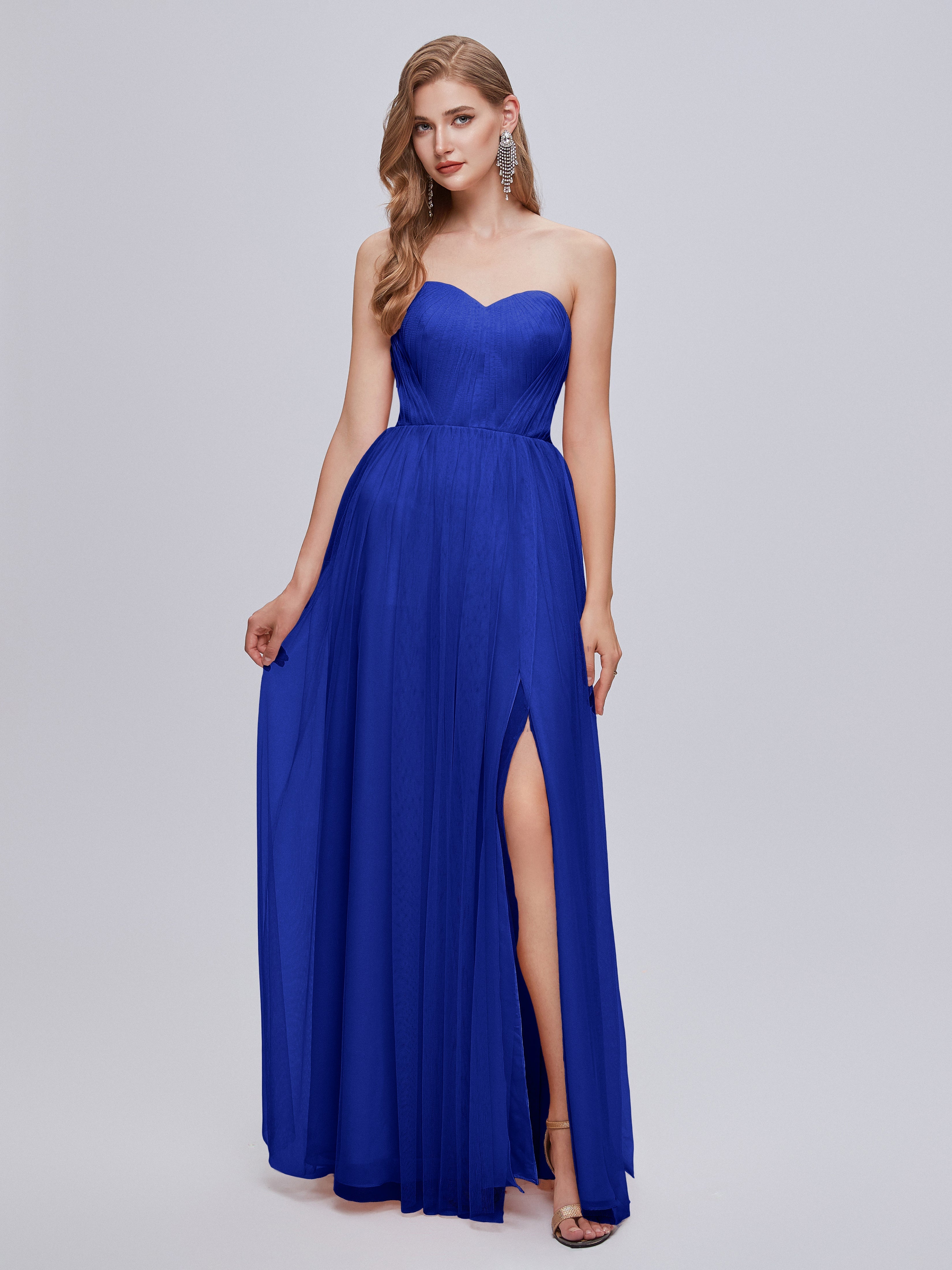 Royal Blue Bridesmaid Dress Ayla Split Convertible Chiffon Bridesmaid