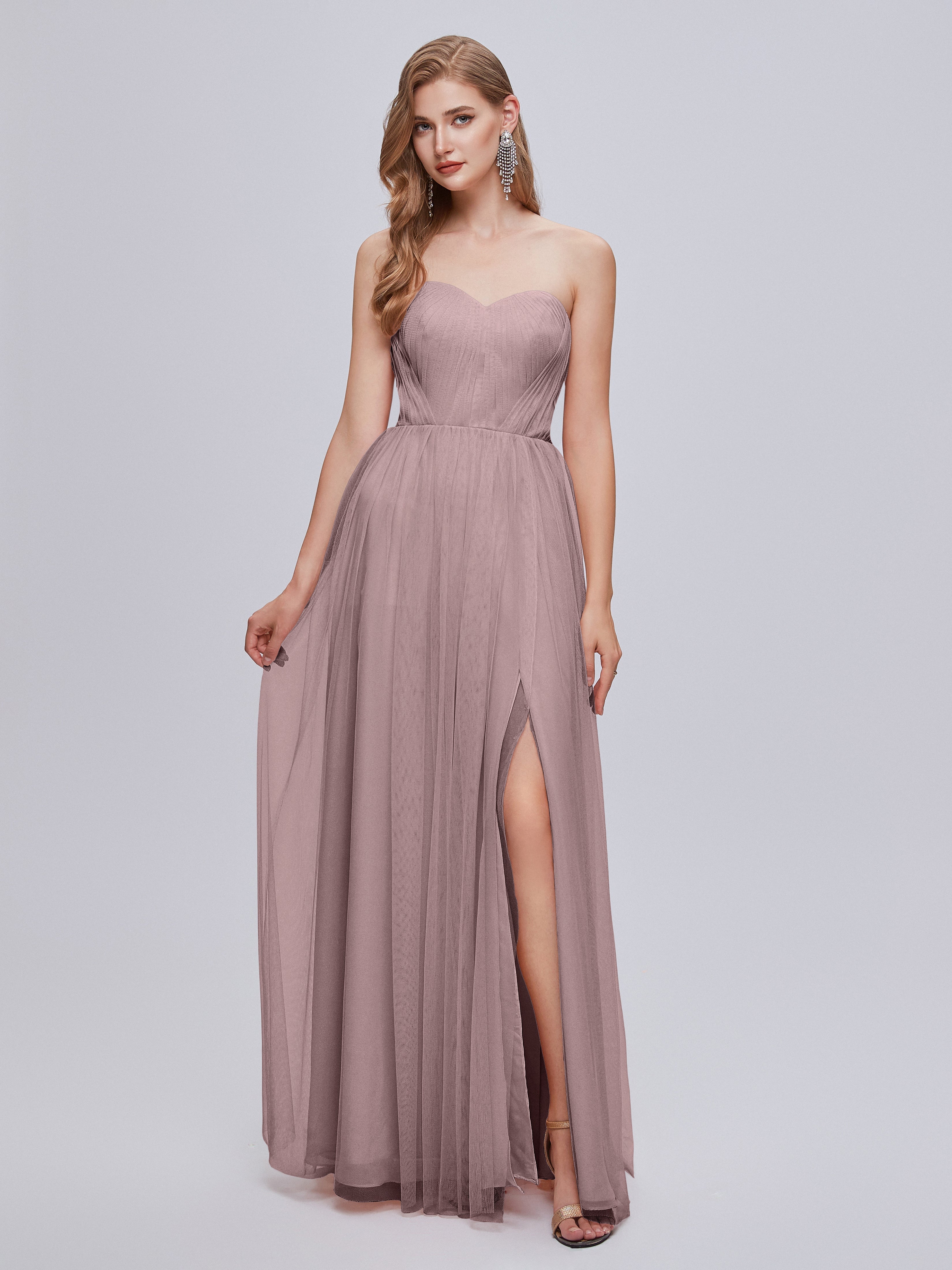Vintage Style Bridesmaid Dresses Ayla Split Convertible Chiffon Brides