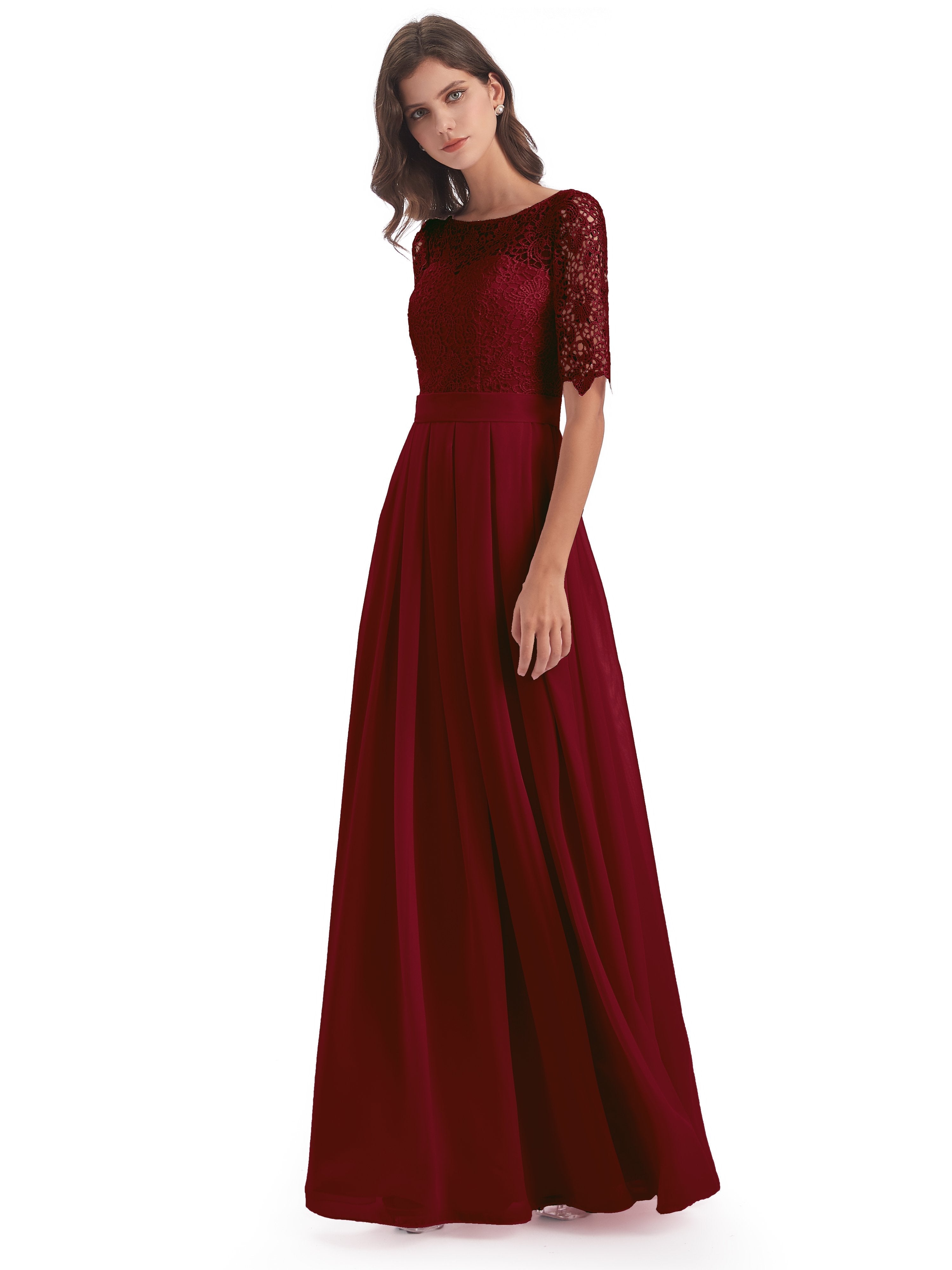v neck lace bridesmaid dresses Lace Mermaid V Neck Wedding Dress With Court Train, SW406 main image 0