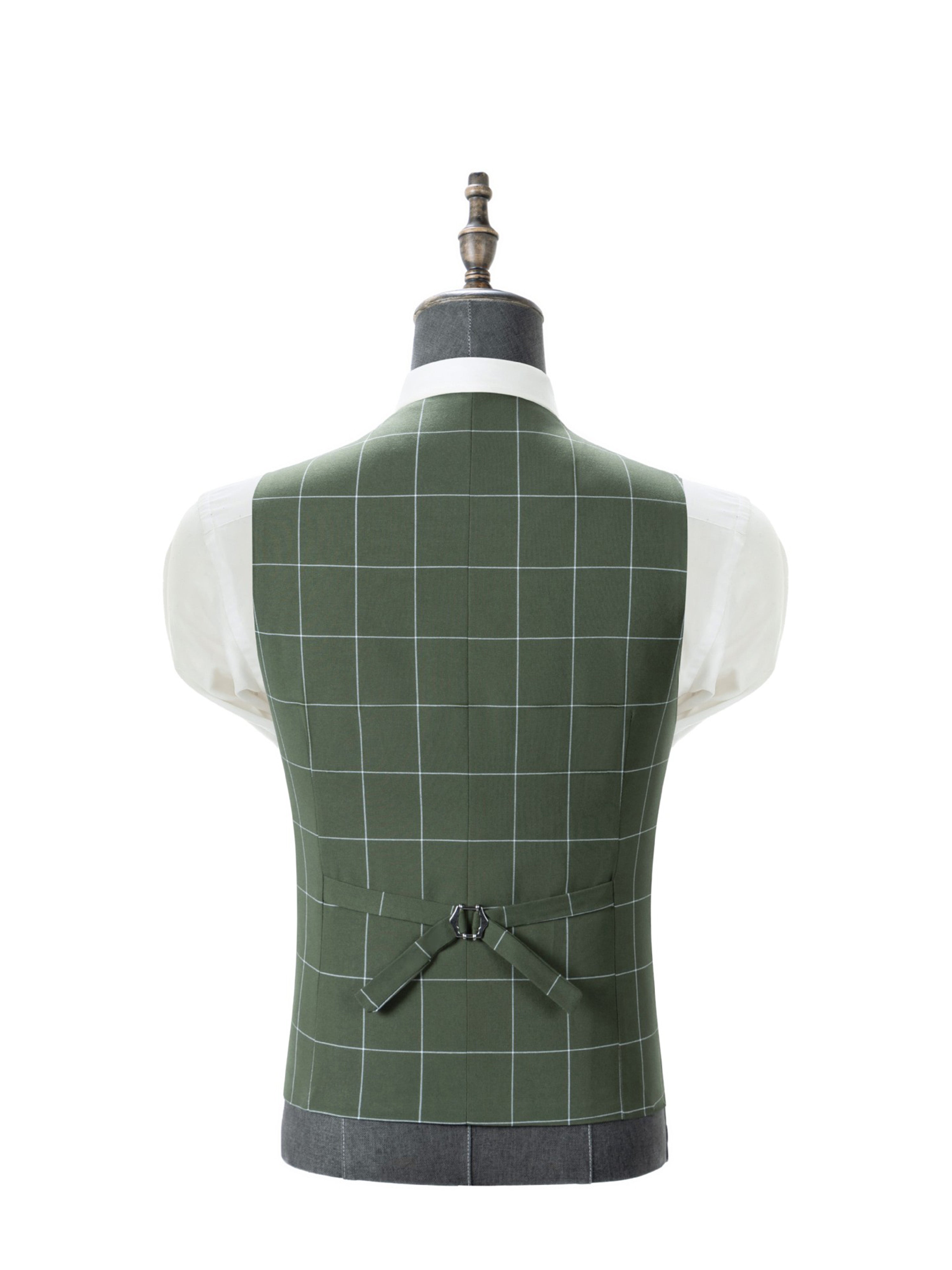 3 Piece Men's Suits Checked Suit for Weddings and Business