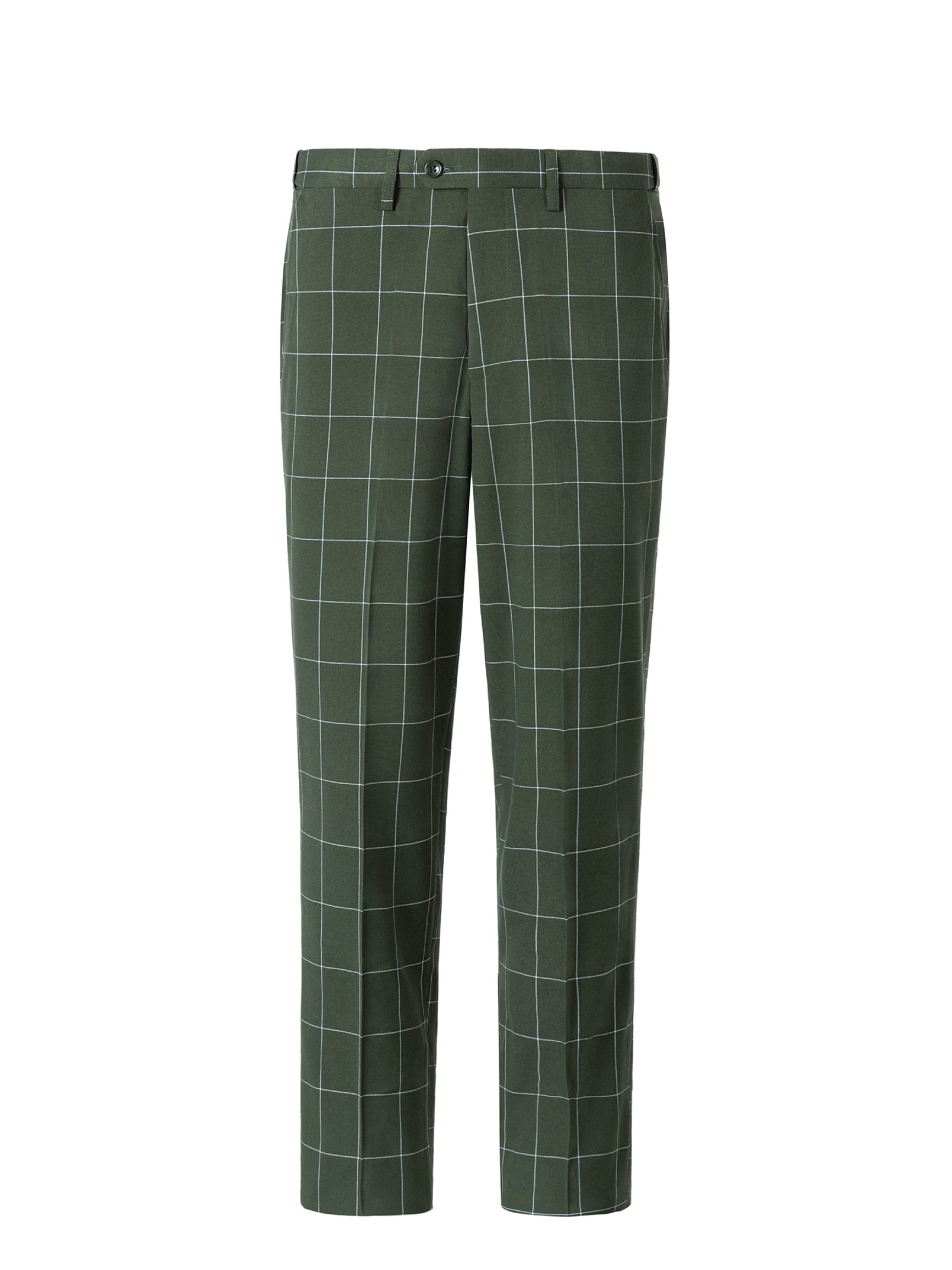 3 Piece Men's Suits Checked Suit for Weddings and Business
