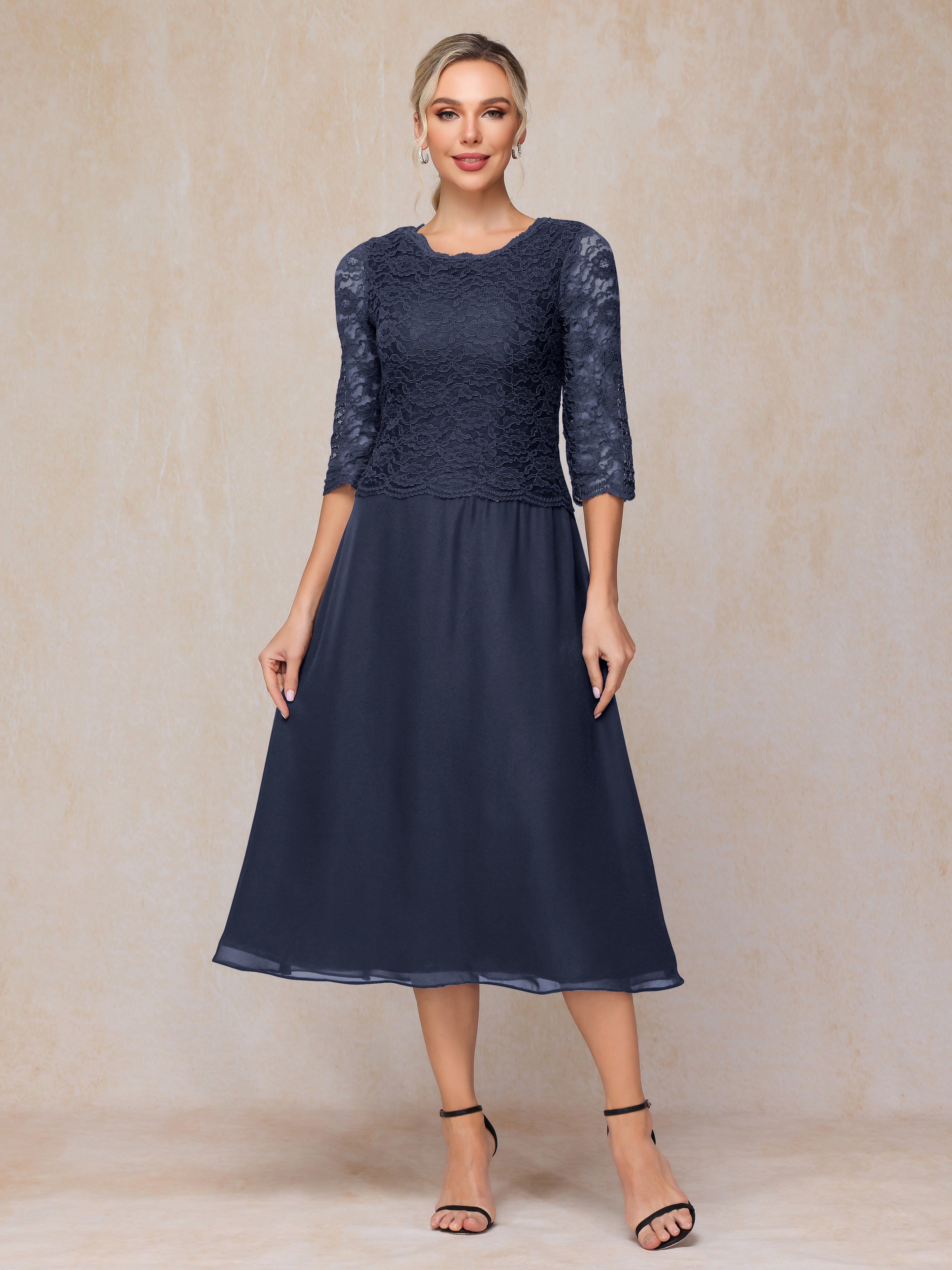 Cicinia Dark Navy Mother Of The Bride Dress Plus Size Short Stretch Fabric A-line Knee Cicinia Dark Navy Mother Of The Bride Dress Plus Size Short Stretch Fabric A-line Knee