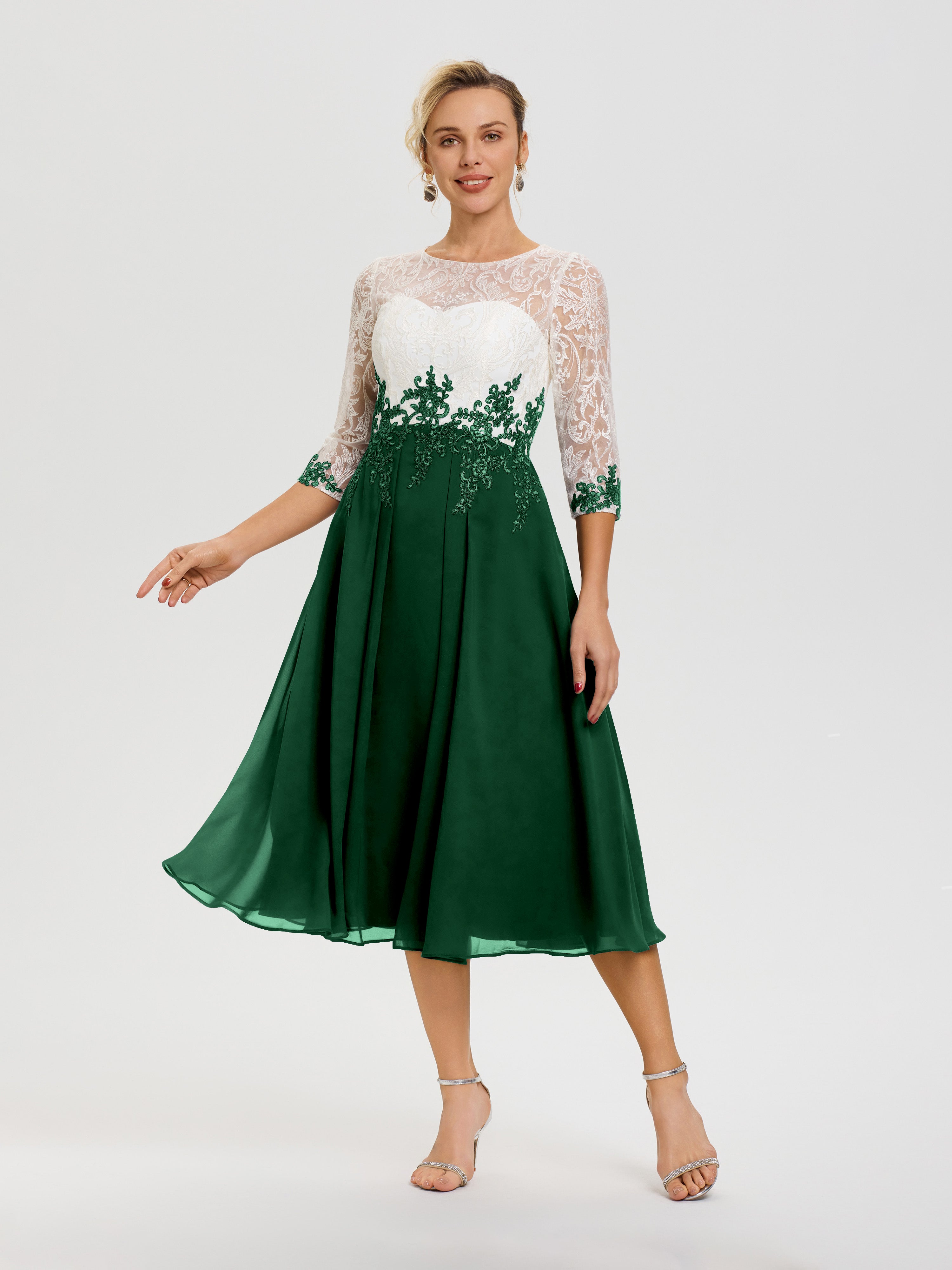 white christmas dresses Dark Green Mother Of The Groom Dresses A-Line Lace Appliques 3/4 Sleev white christmas dresses Dark Green Mother Of The Groom Dresses A-Line Lace Appliques 3/4 Sleev