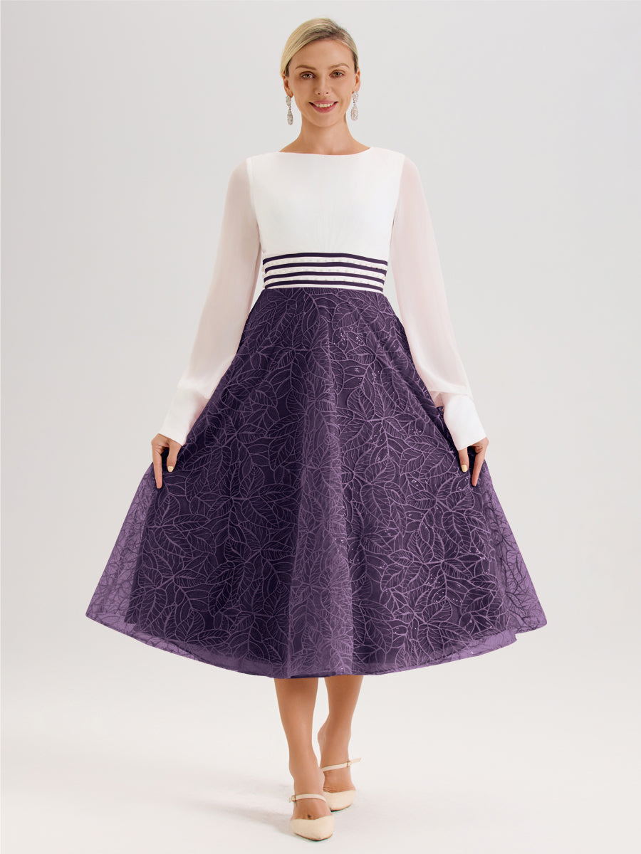 Cicinia Plum Mother Of The Bride Dress Plus Size Short Chiffon A-line V-neck Knee Length