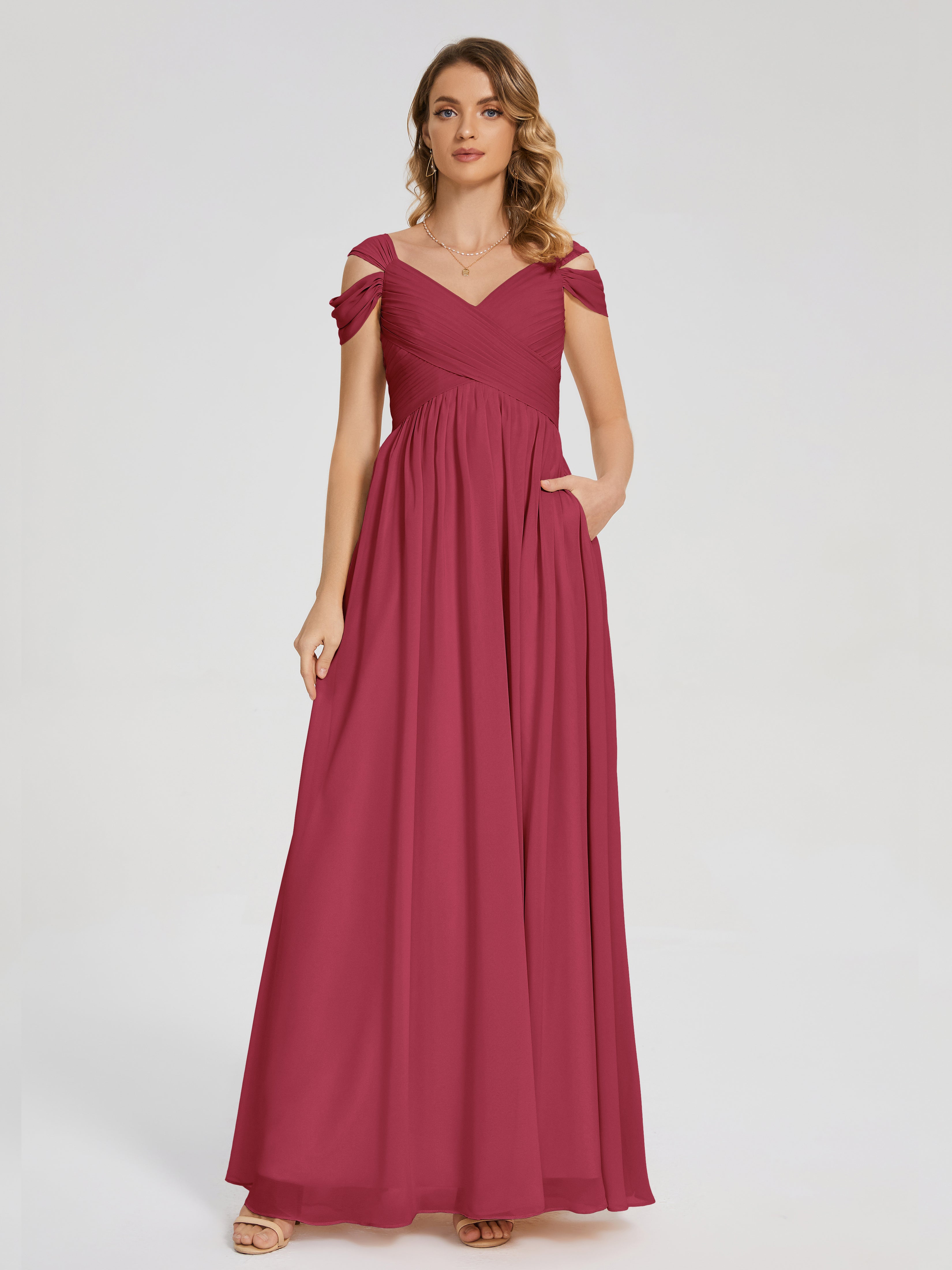 Cinnamon Rose Bridesmaid Dresses Charlee Flowy Split Chiffon Bridesmai Cinnamon Rose Bridesmaid Dresses Charlee Flowy Split Chiffon Bridesmai