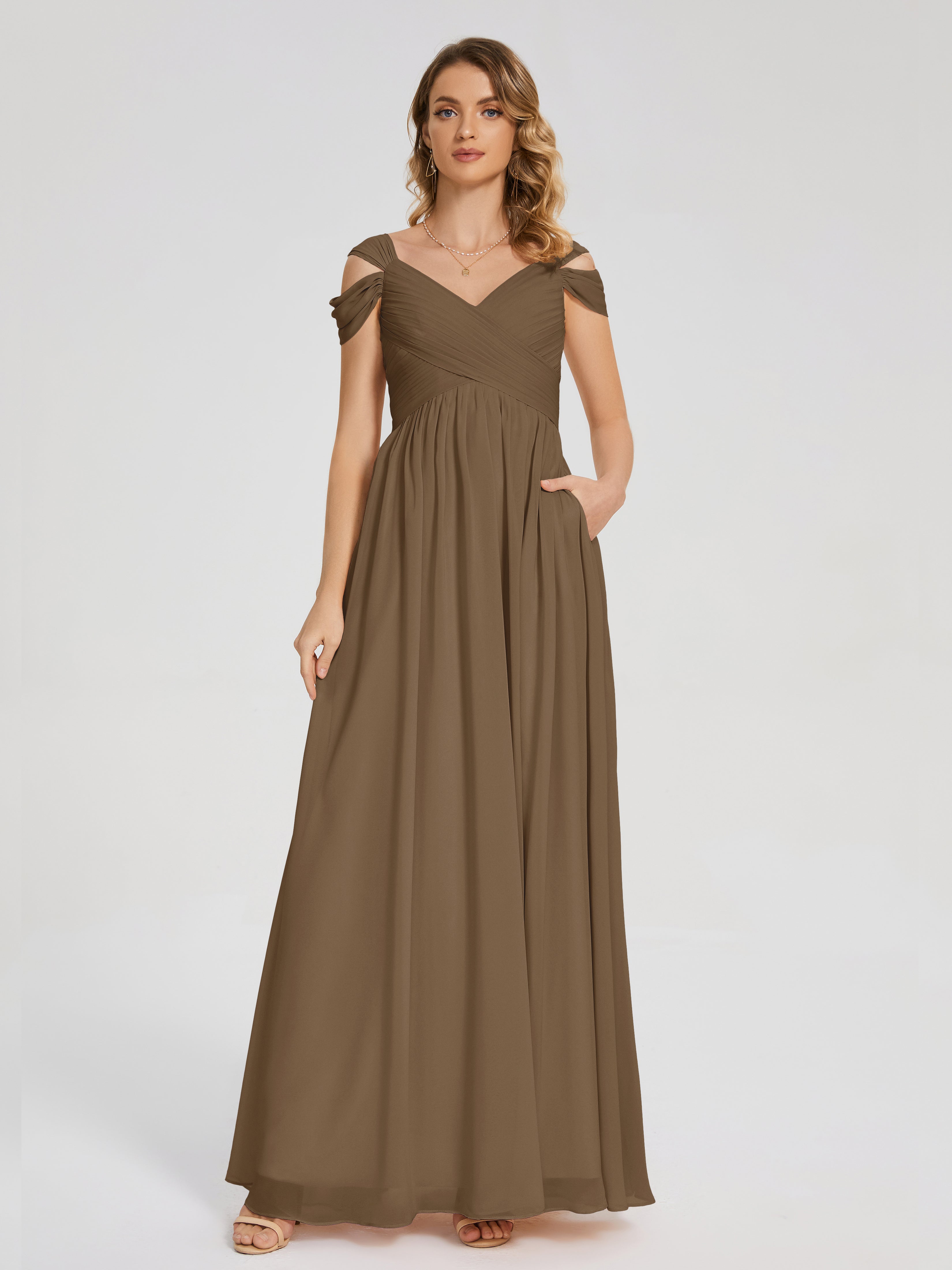 Mocha Coloured Bridesmaid Dresses Uk Charlee Flowy Split Chiffon Bride Mocha Coloured Bridesmaid Dresses Uk Charlee Flowy Split Chiffon Bride