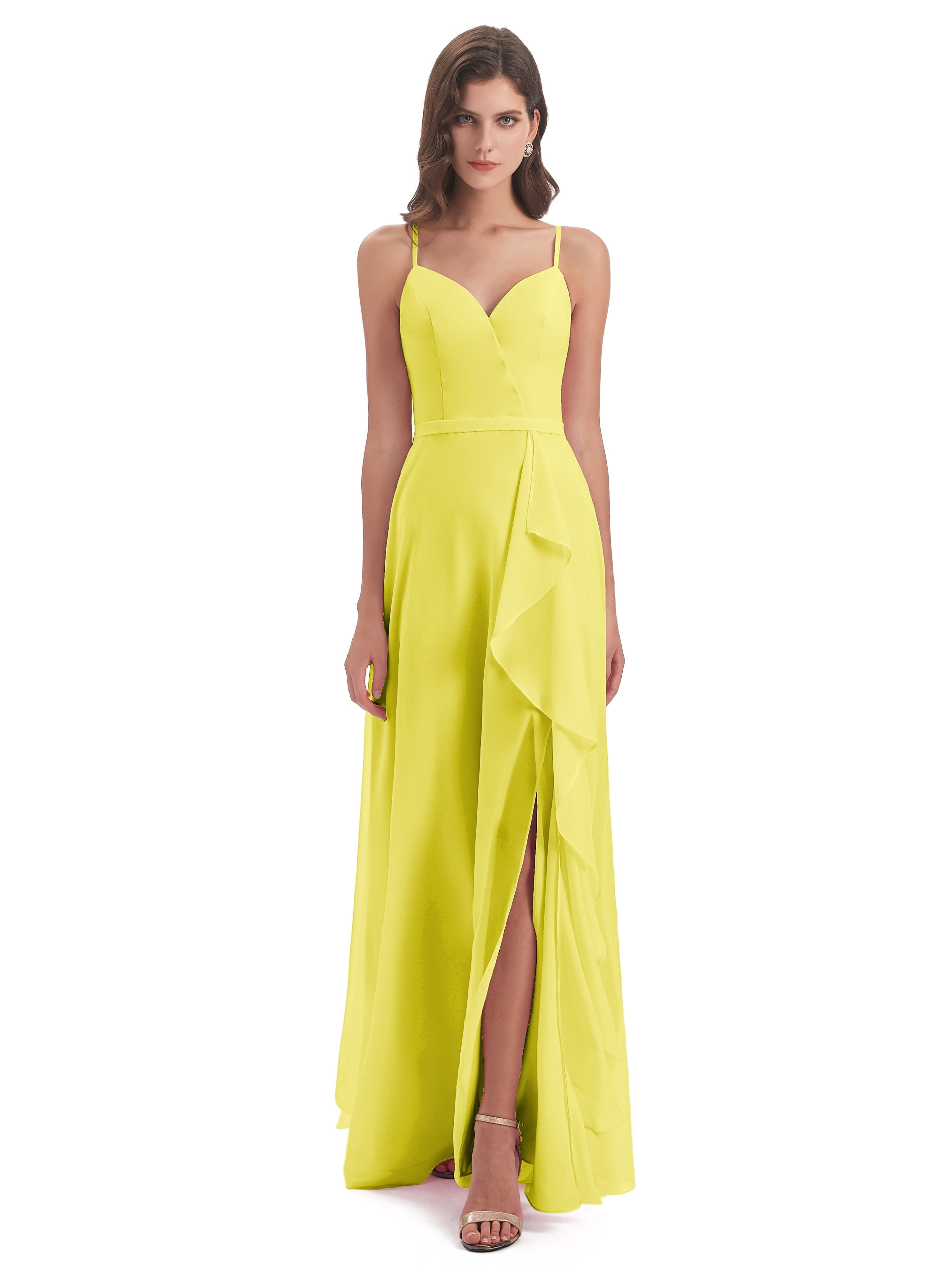 Lemon Bridesmaid Dresses Debenhams Chiffon Spaghetti Straps Long Bride Lemon Bridesmaid Dresses Debenhams Chiffon Spaghetti Straps Long Bride