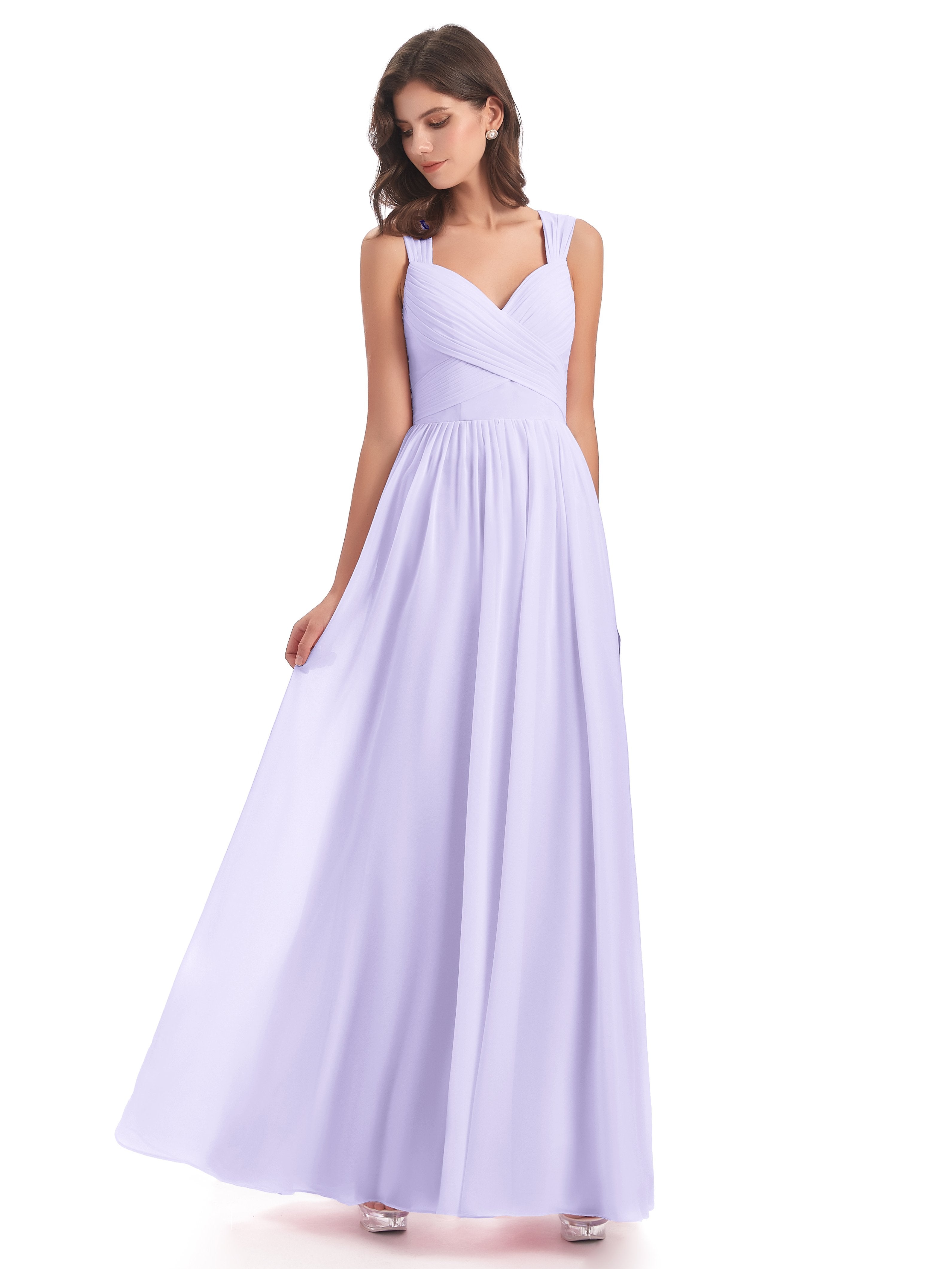 Lilac Bridesmaid Dresses Uk Isabella Flowy Key Hole Long Chiffon Bride