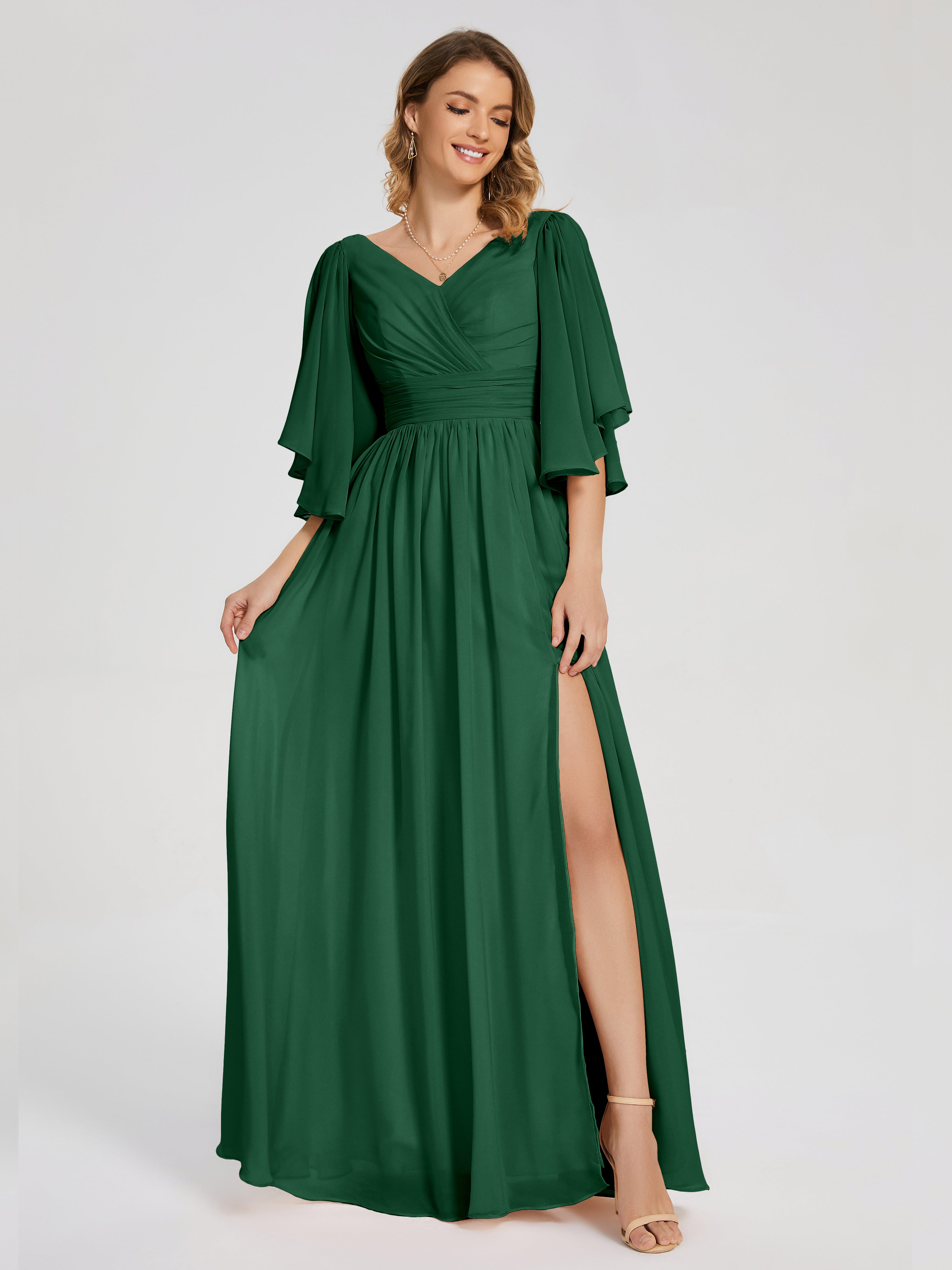 Dark Green Bridesmaids Giselle Pretty Corset Back Chiffon Bridesmaid D Dark Green Bridesmaids Giselle Pretty Corset Back Chiffon Bridesmaid D