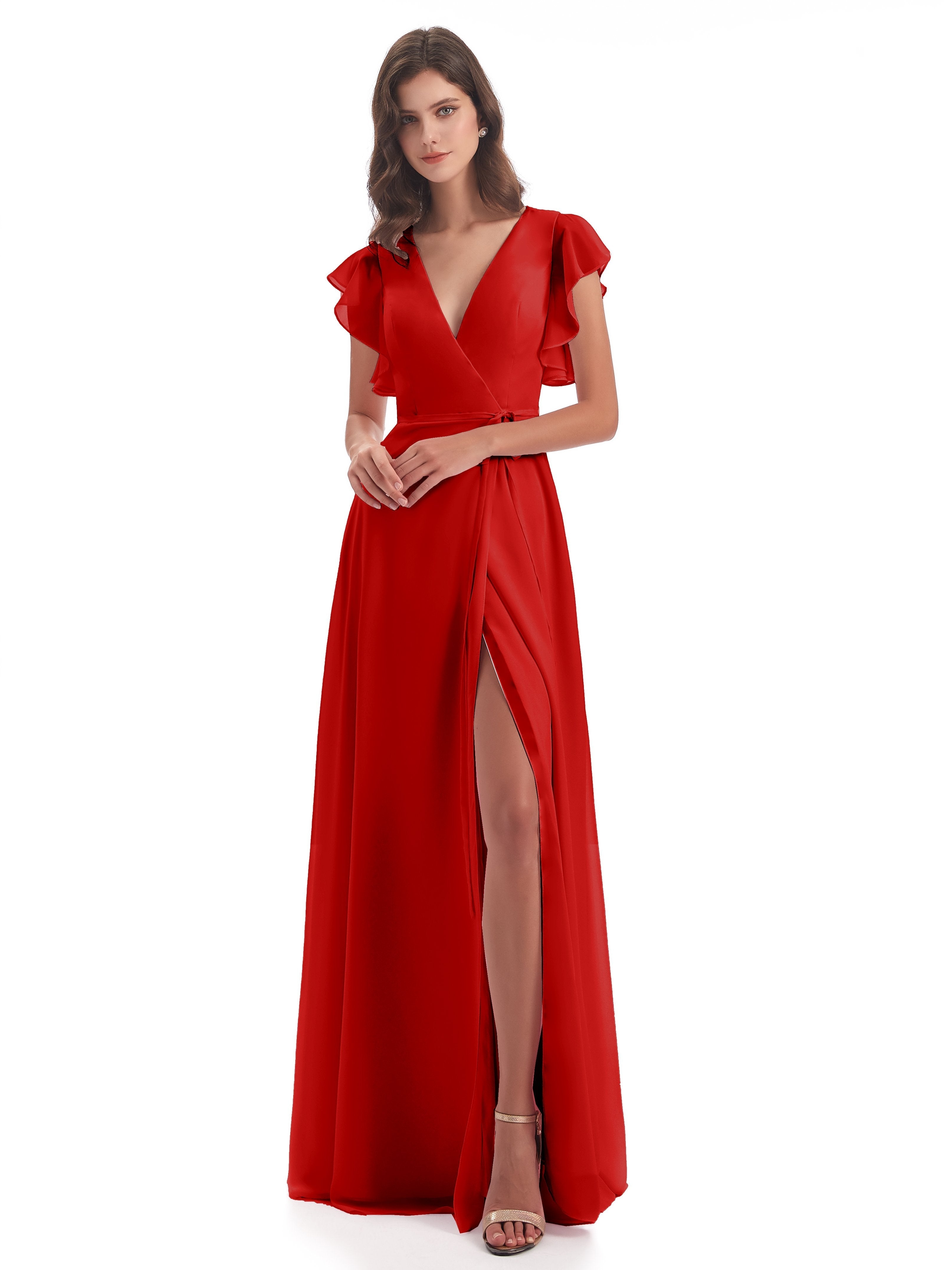 Red Bridesmaid Dress Uk Hope Charming V Neck Long Chiffon Bridesmaid D Red Bridesmaid Dress Uk Hope Charming V Neck Long Chiffon Bridesmaid D