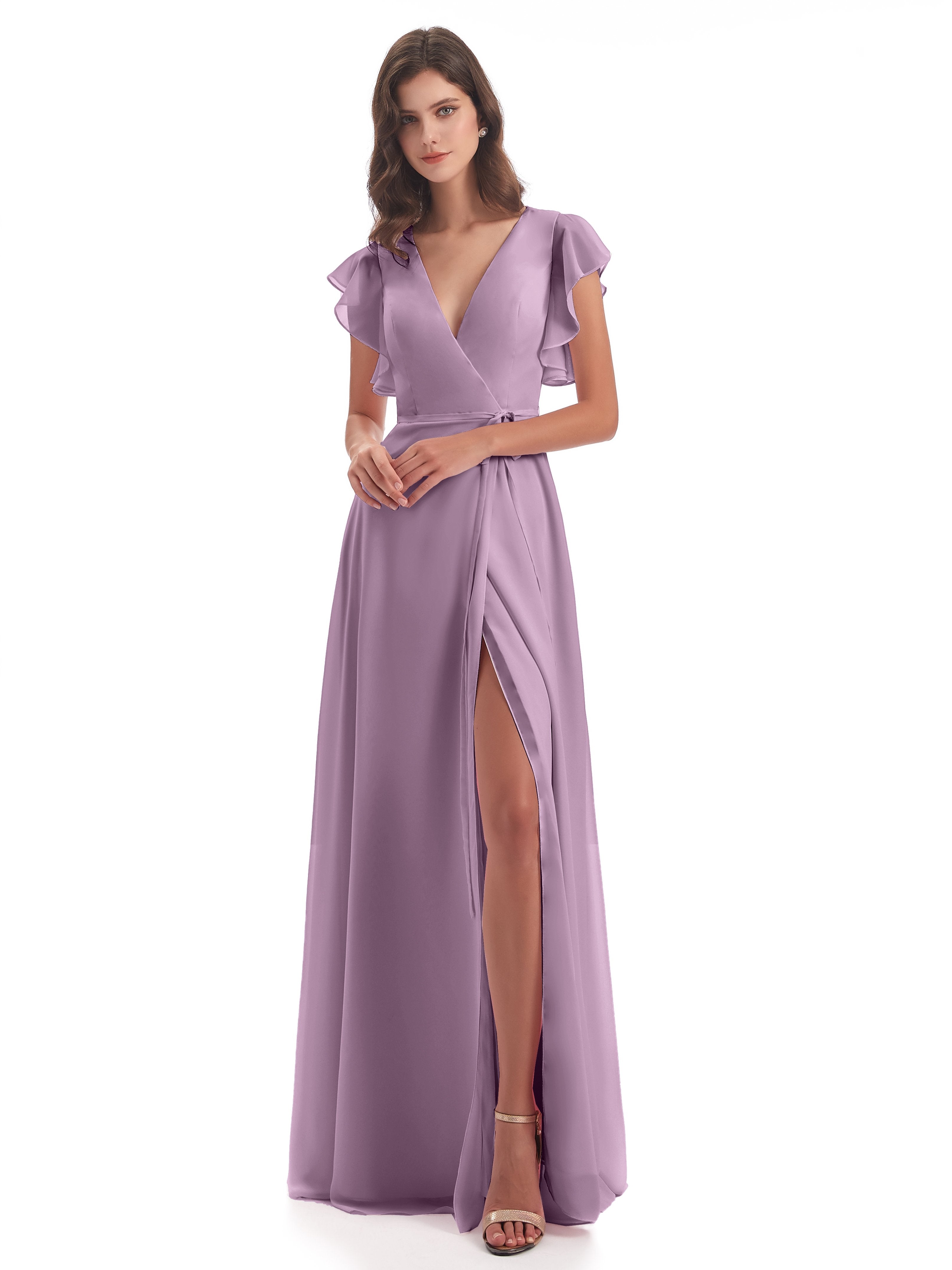 Bridesmaid Dress Wisteria Hope Charming V Neck Long Chiffon Bridesmaid Bridesmaid Dress Wisteria Hope Charming V Neck Long Chiffon Bridesmaid