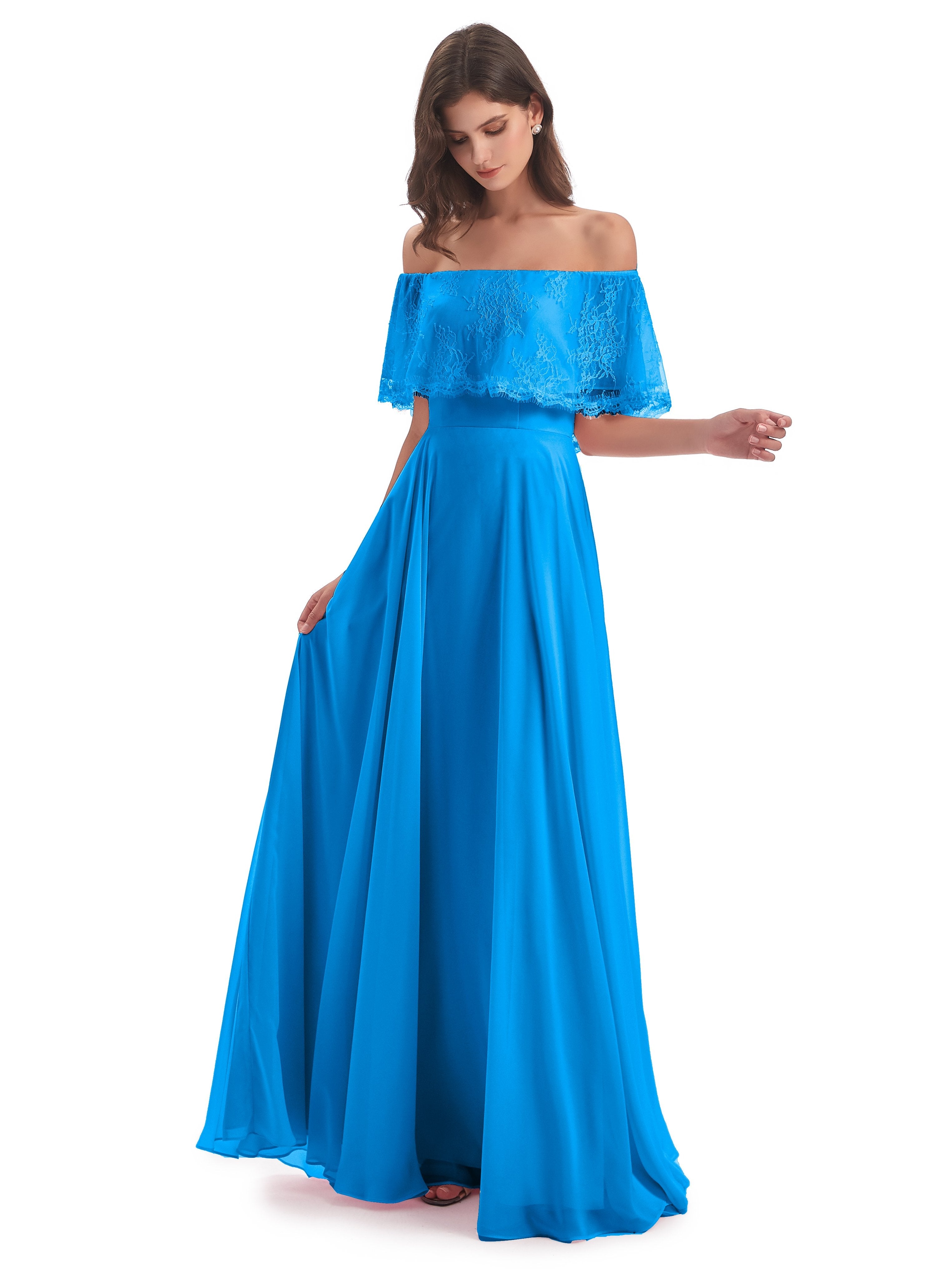Ocean Blue Bridesmaids Dresses Hannah Off The Shoulder Long Fashion La