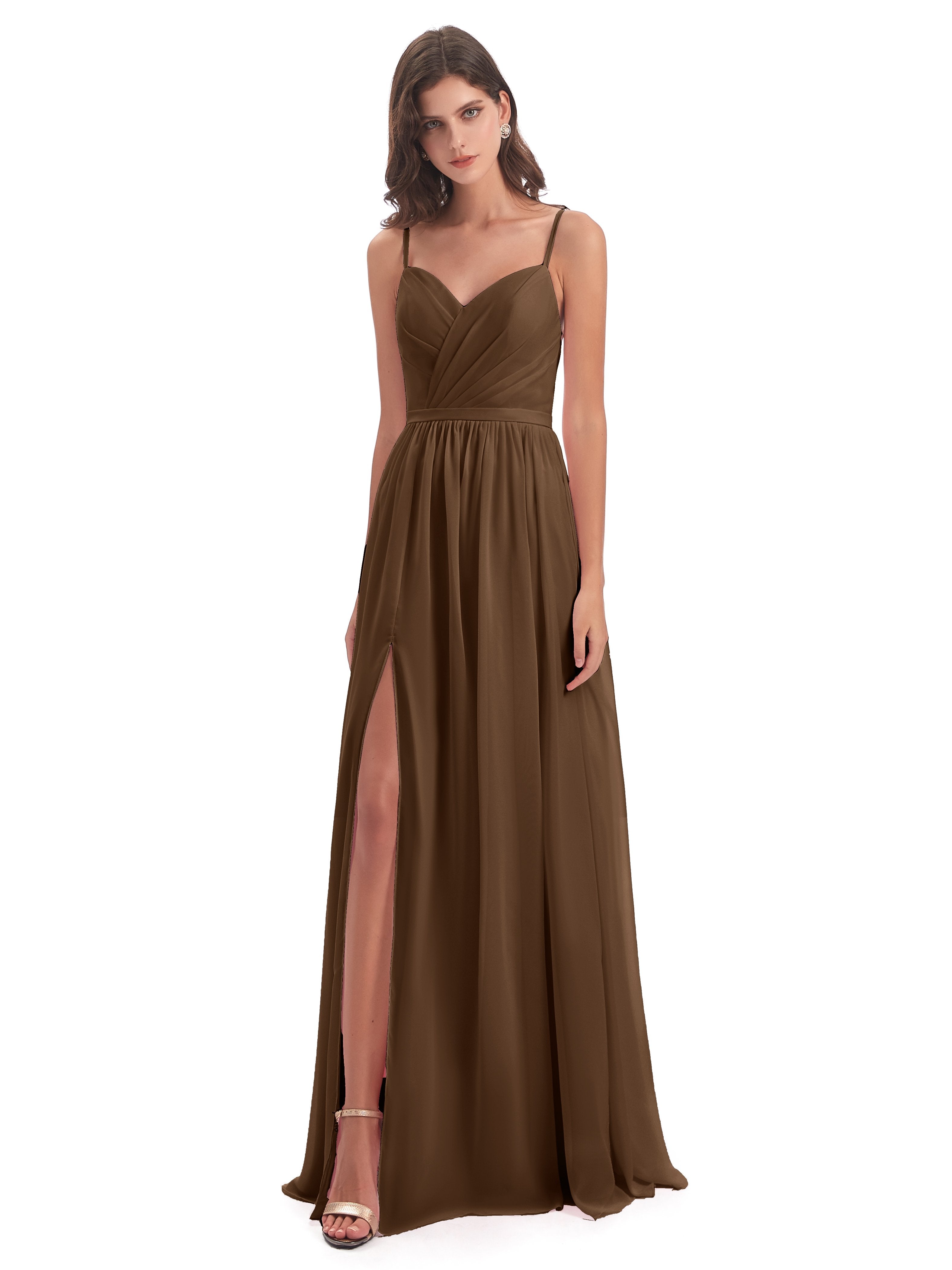 Brown Bridesmaids Dresses Uk Lotte Spaghetti Straps Sleeveless Bridesm Brown Bridesmaids Dresses Uk Lotte Spaghetti Straps Sleeveless Bridesm