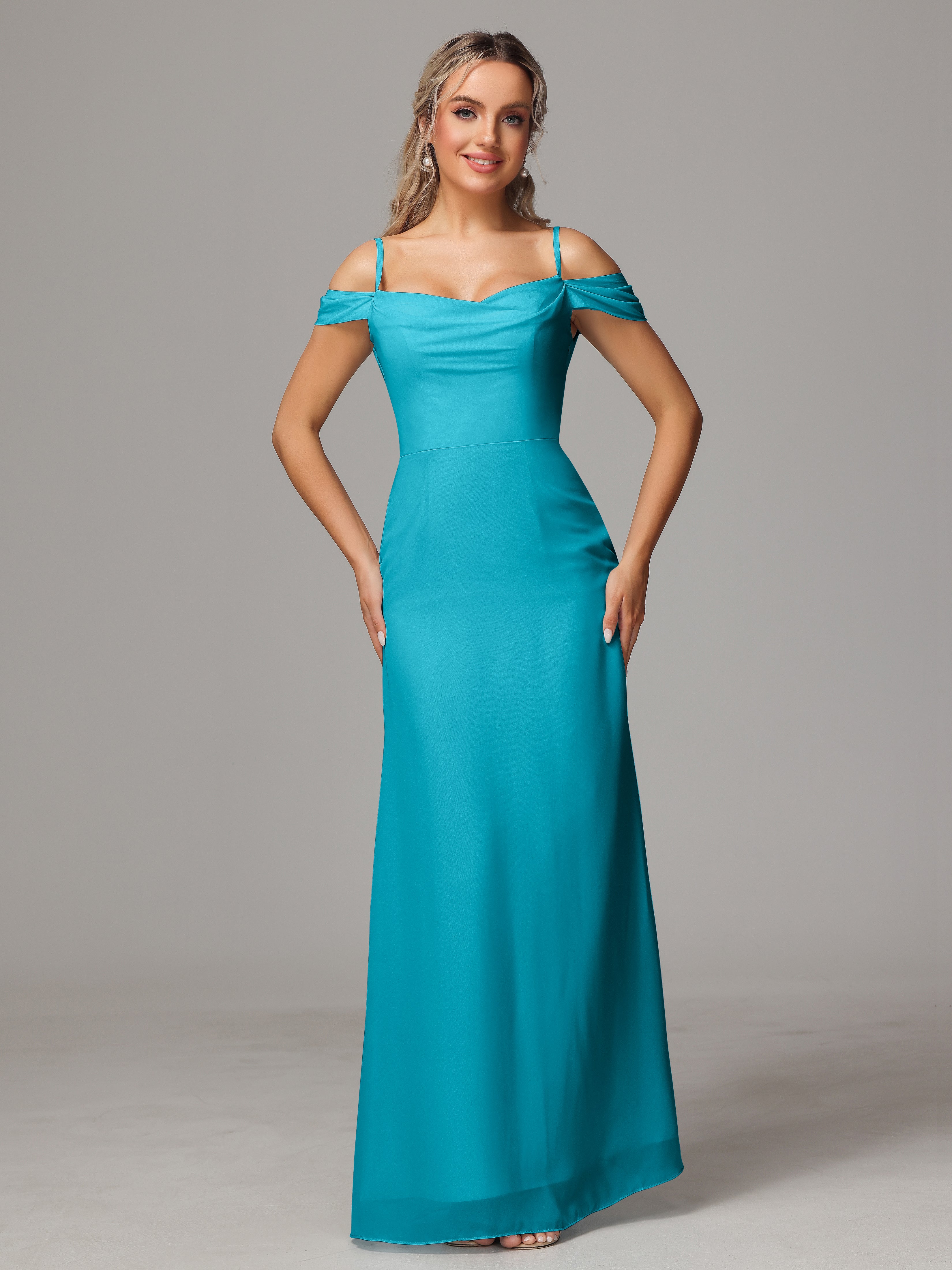blue dress for baby girl Jade Green Bridesmaid Dresses Uk Halter A-Line Sleeveless Floor-Length main image 0