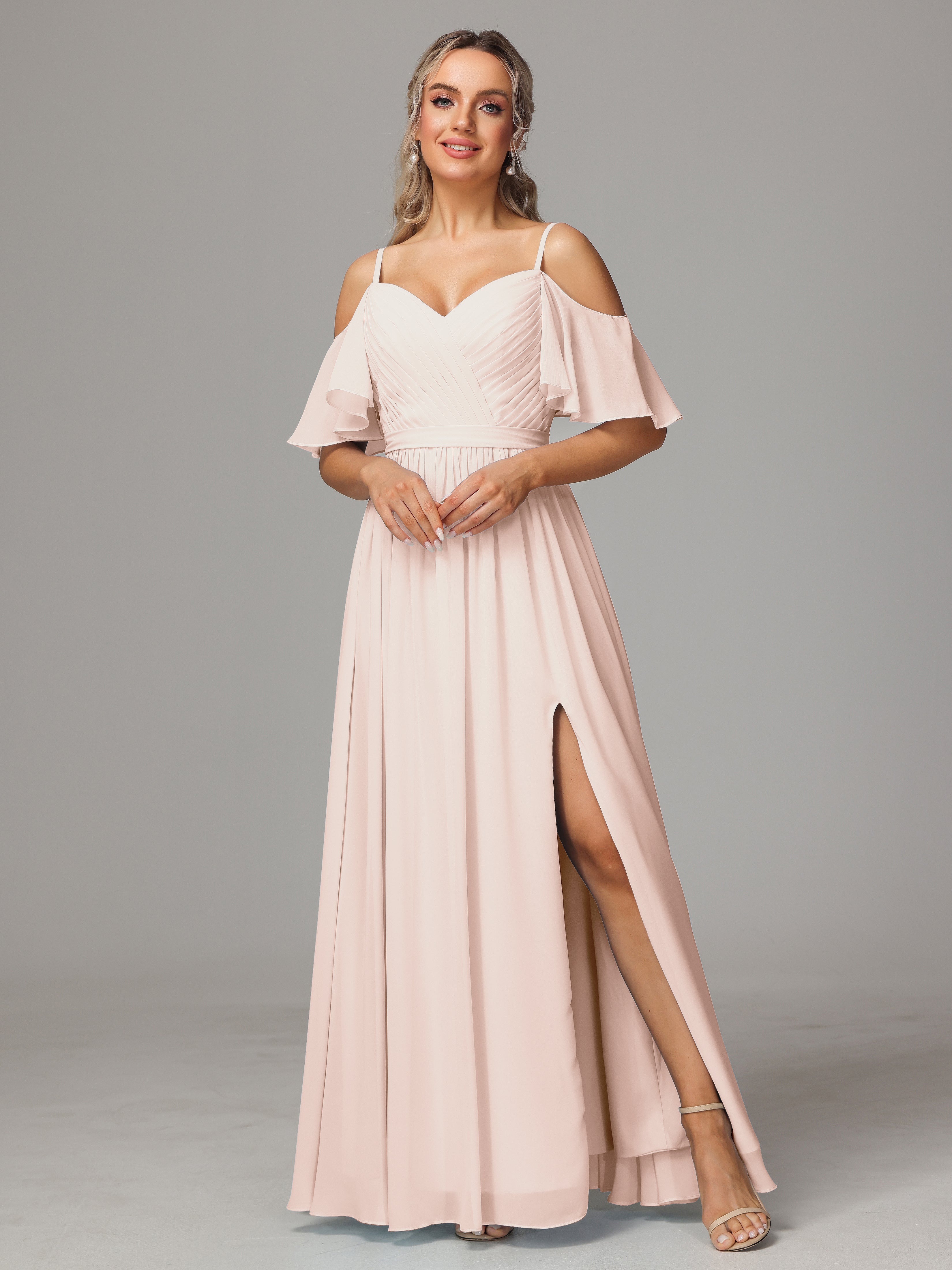 off shoulder bridesmaid dress uk Pink The Bridesmaid Dresses Pearl Pink Bridesmaid Dresses Sweetheart Off The Shoulder 37Model is 59 wearing Occasion:Concert Elegant Short Sleeve Pleated Size:40W X 34L