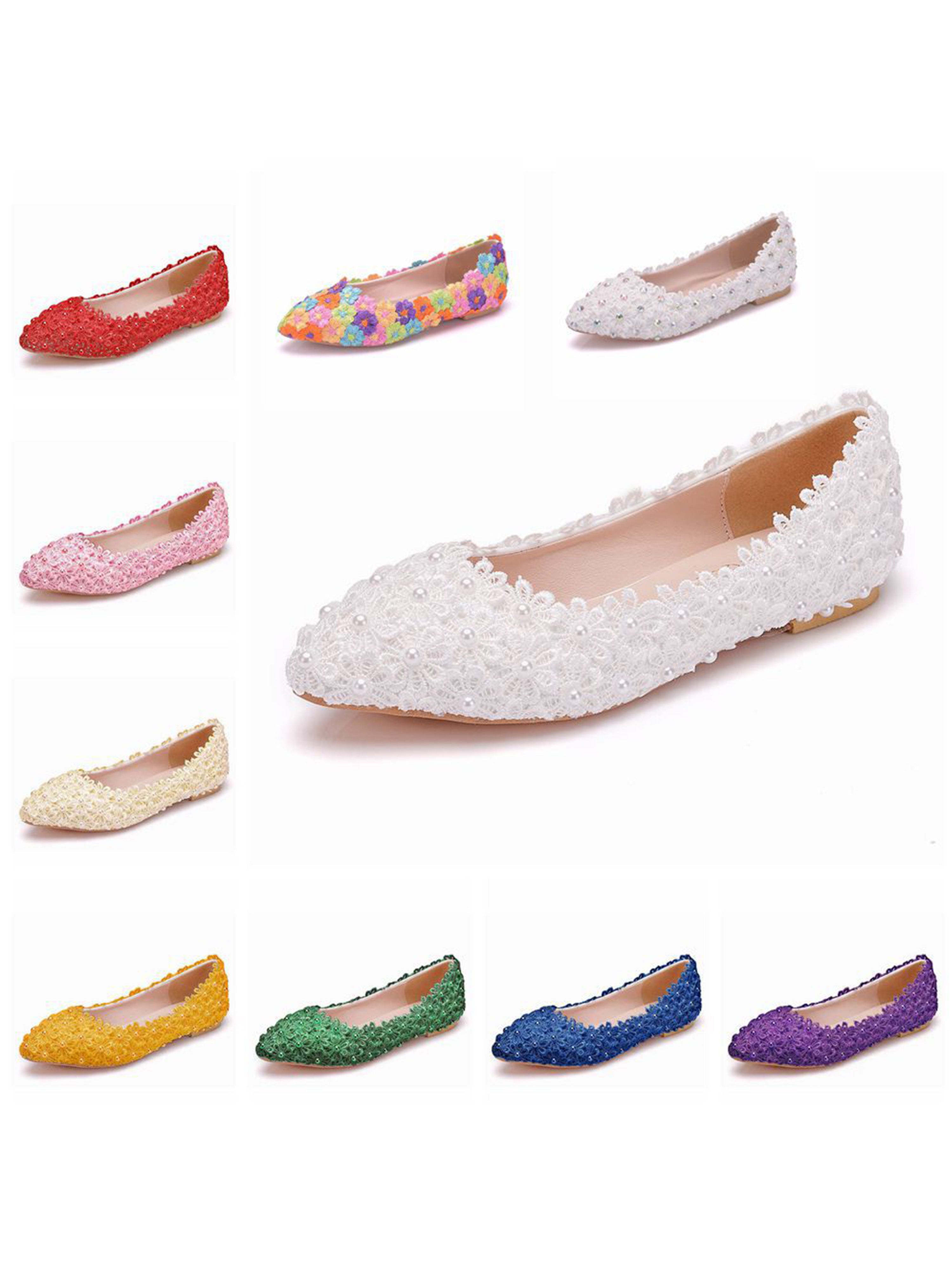 Lace Flat Heel Bridal Shoes