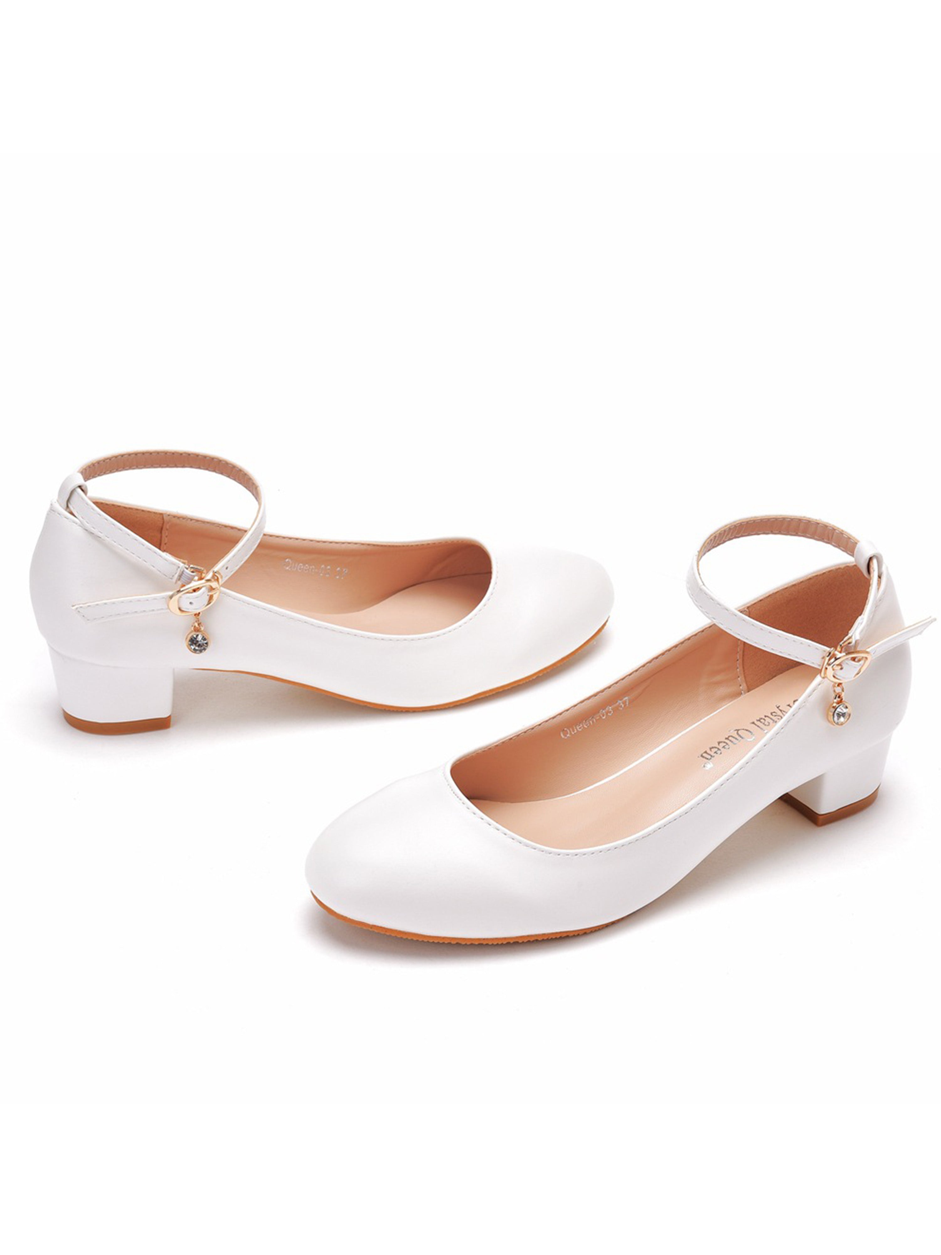 Block Heels Ankle Strap Heels Bridesmaid Shoes