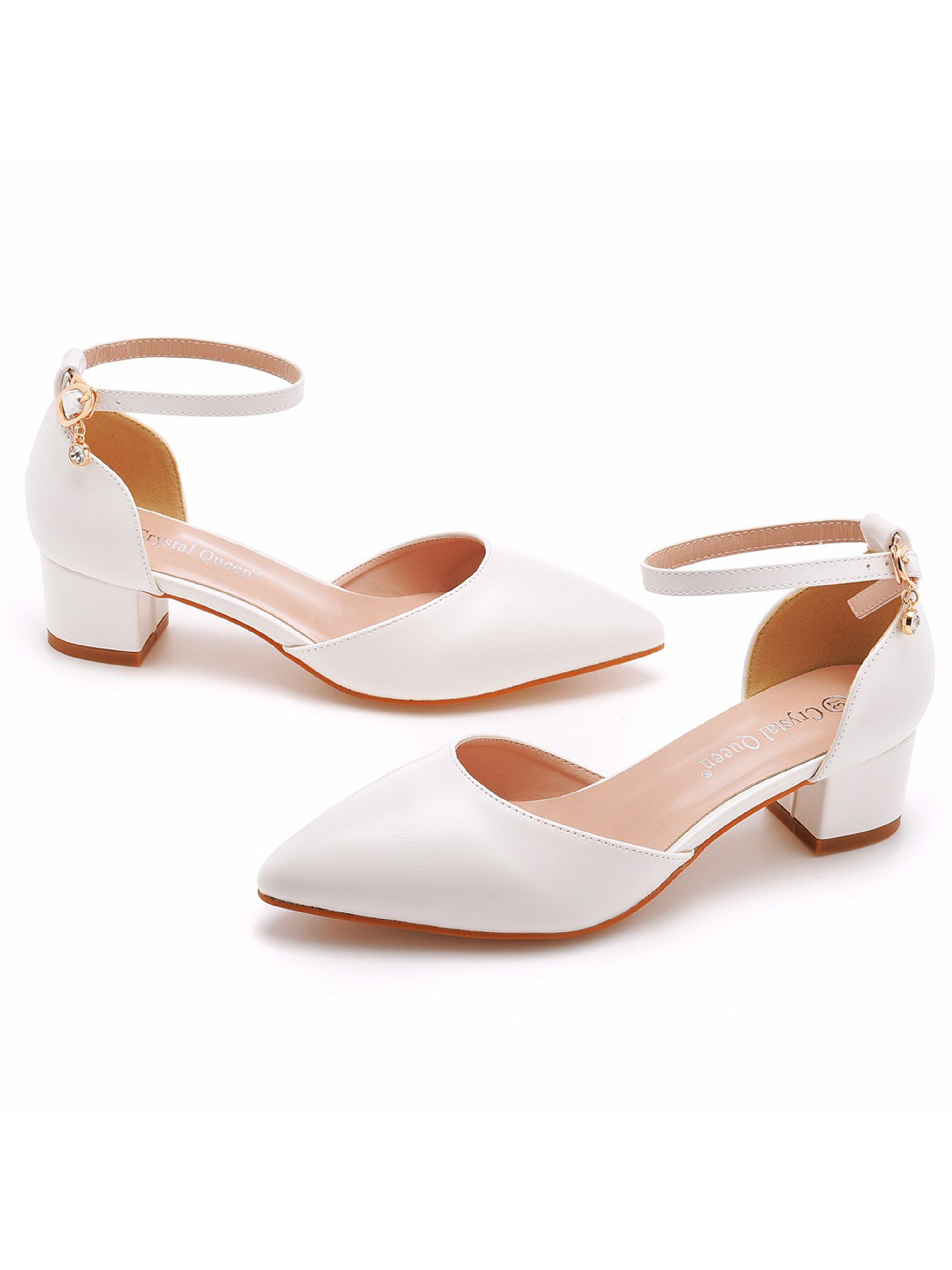 Pointed Toe Sandals Ankle Strap Heels Brides Shoes