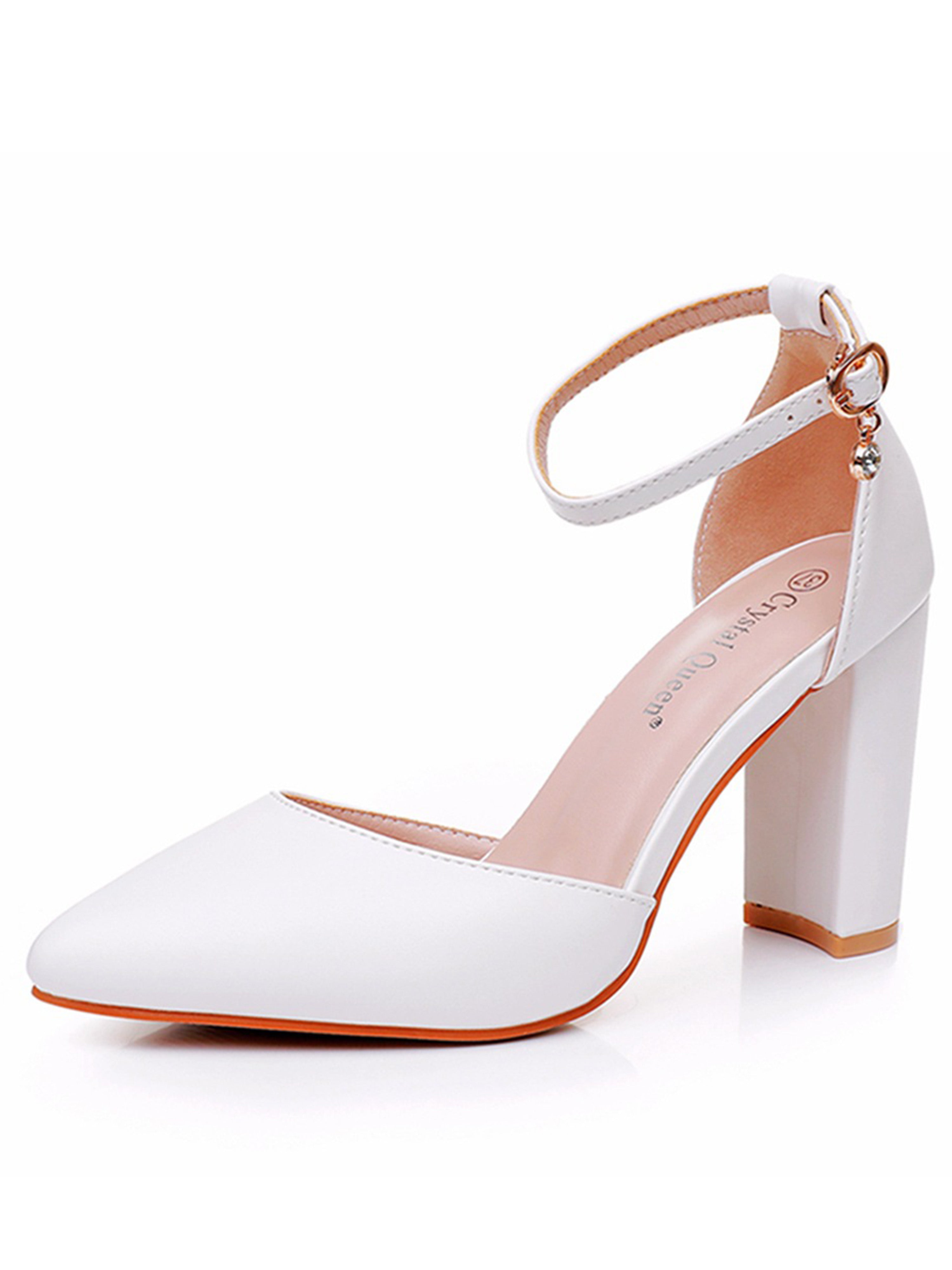 Ankle Strap Heels Women Pointed Toe Sandals Brides Shoes