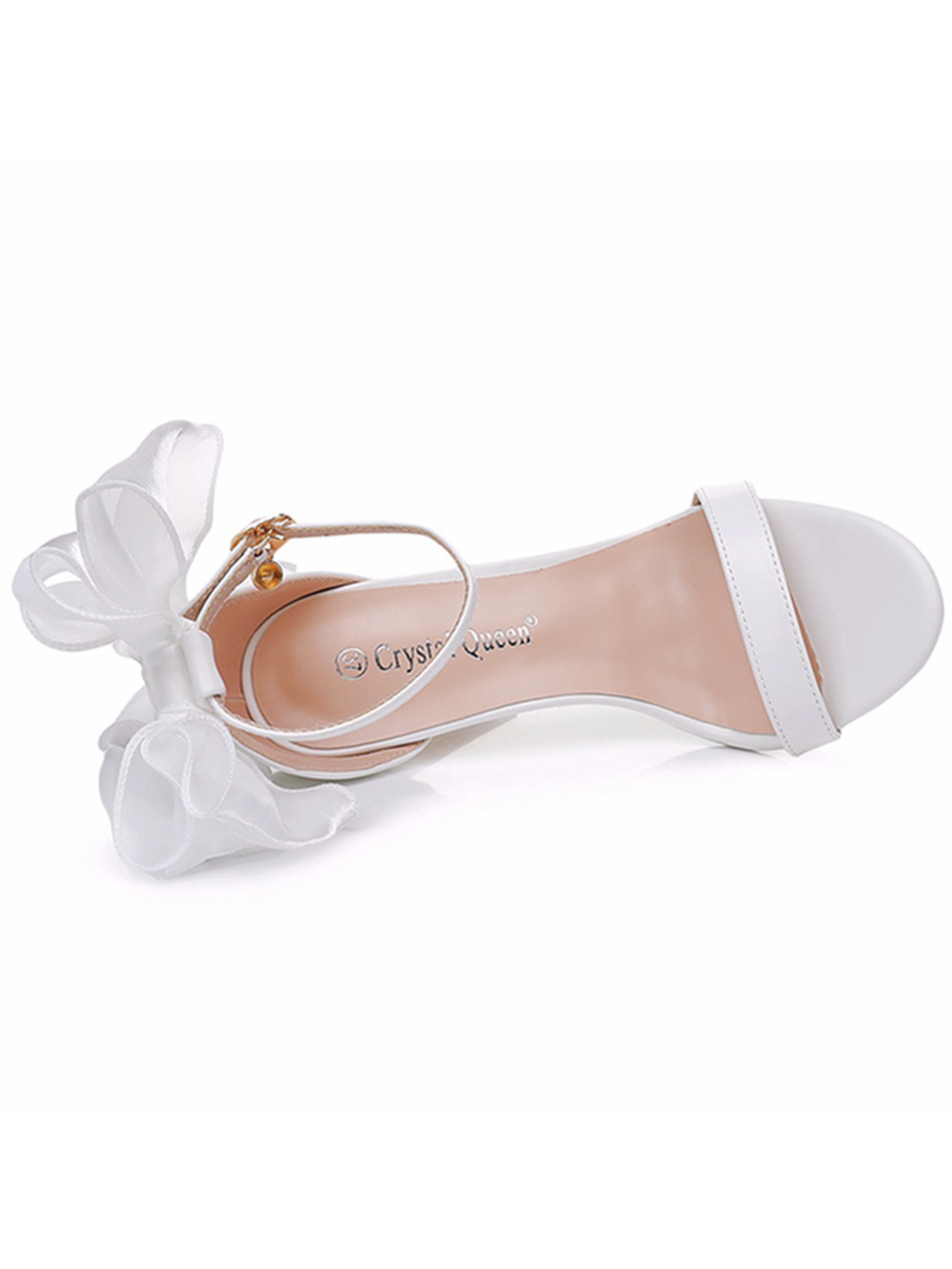 Swallowtail Bow Slim Heels Peep Toe Heels Wedding Shoes