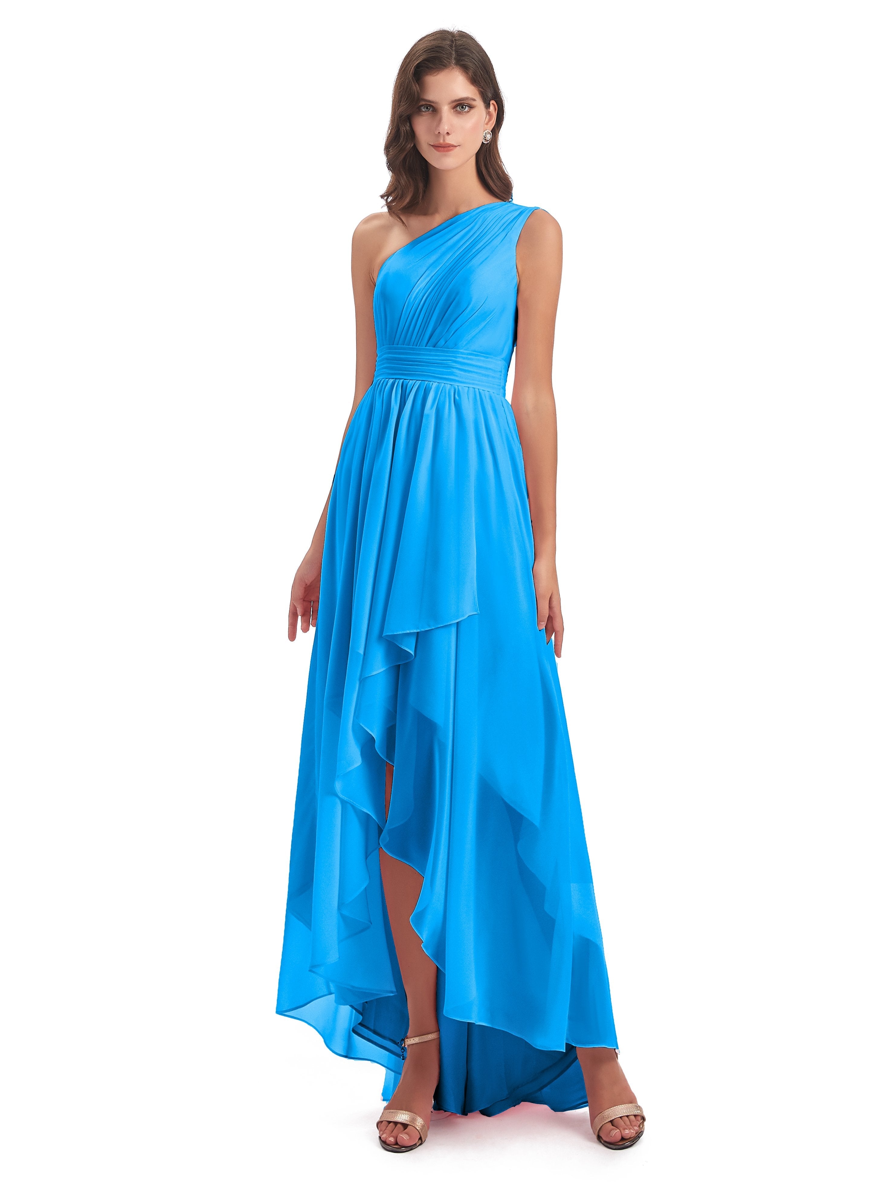 Ocean Blue Bridesmaid Dresses Uk Monserrat Pretty Asymmetrical Chiffon