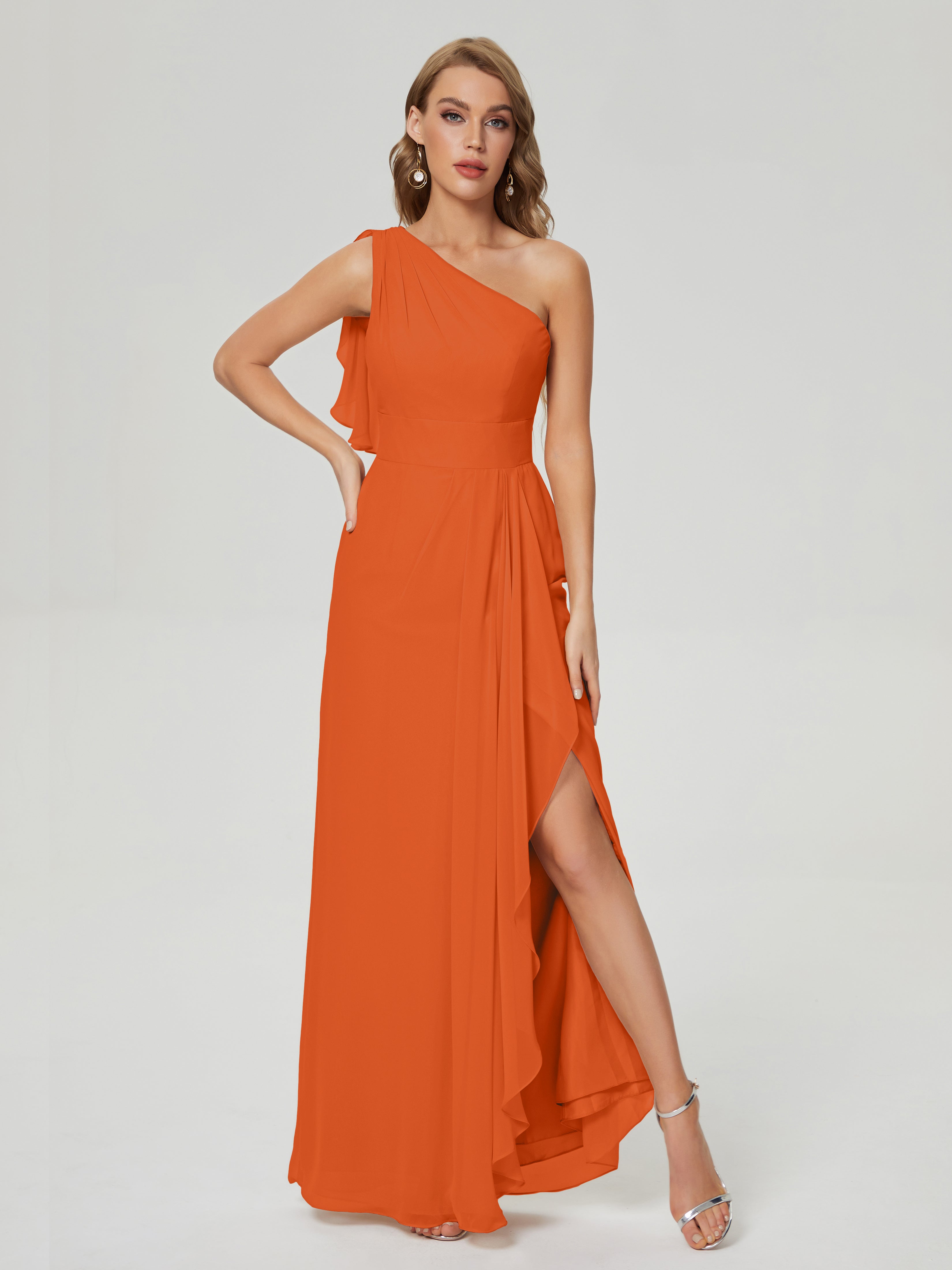 Wedding Burnt Orange Bridesmaid Dress Arya Long Bridesmaid Dresses Chi