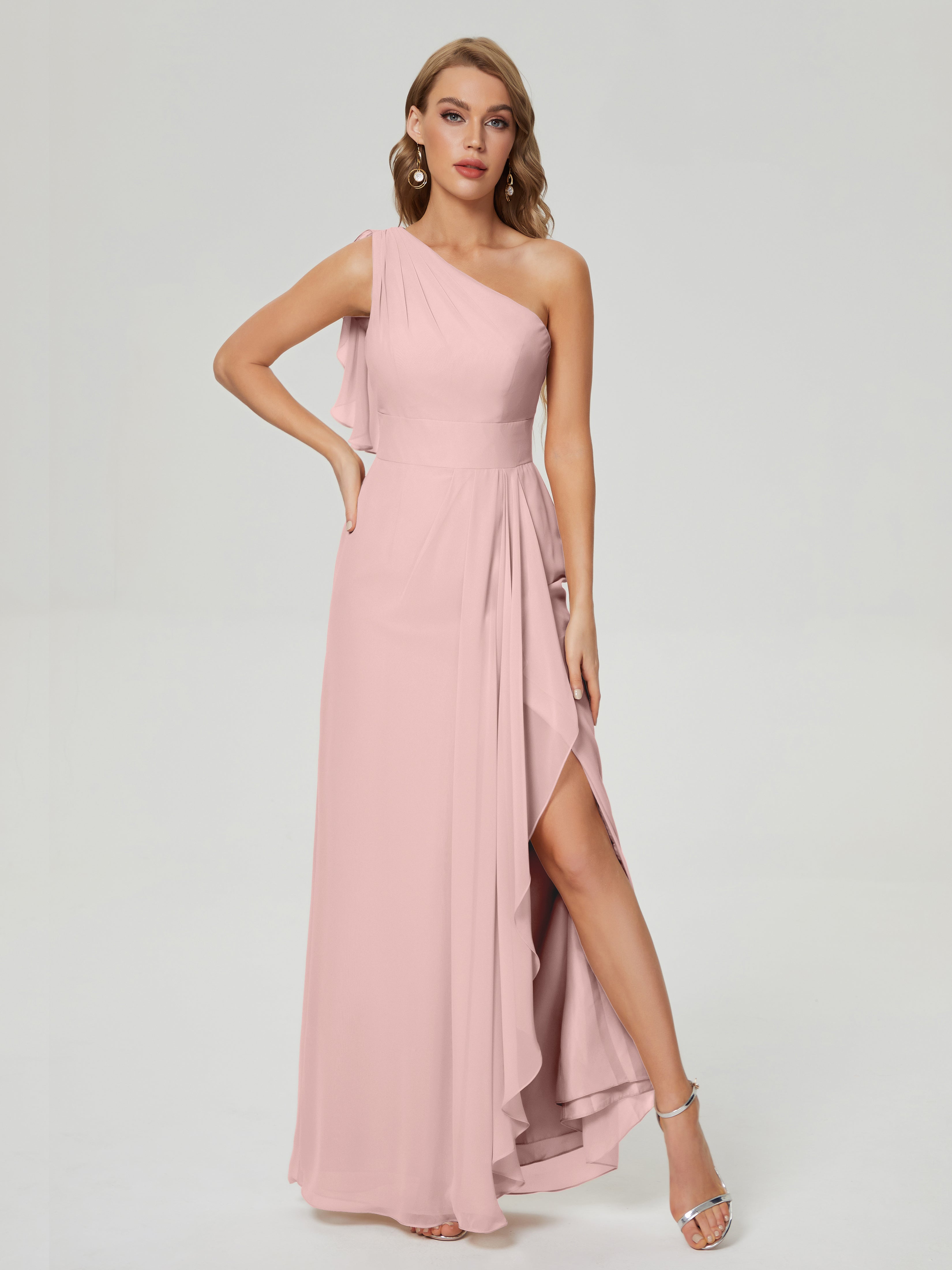 Long Dusty Rose Bridesmaid Dresses Samara Pretty Chiffon Bridesmaid Dr