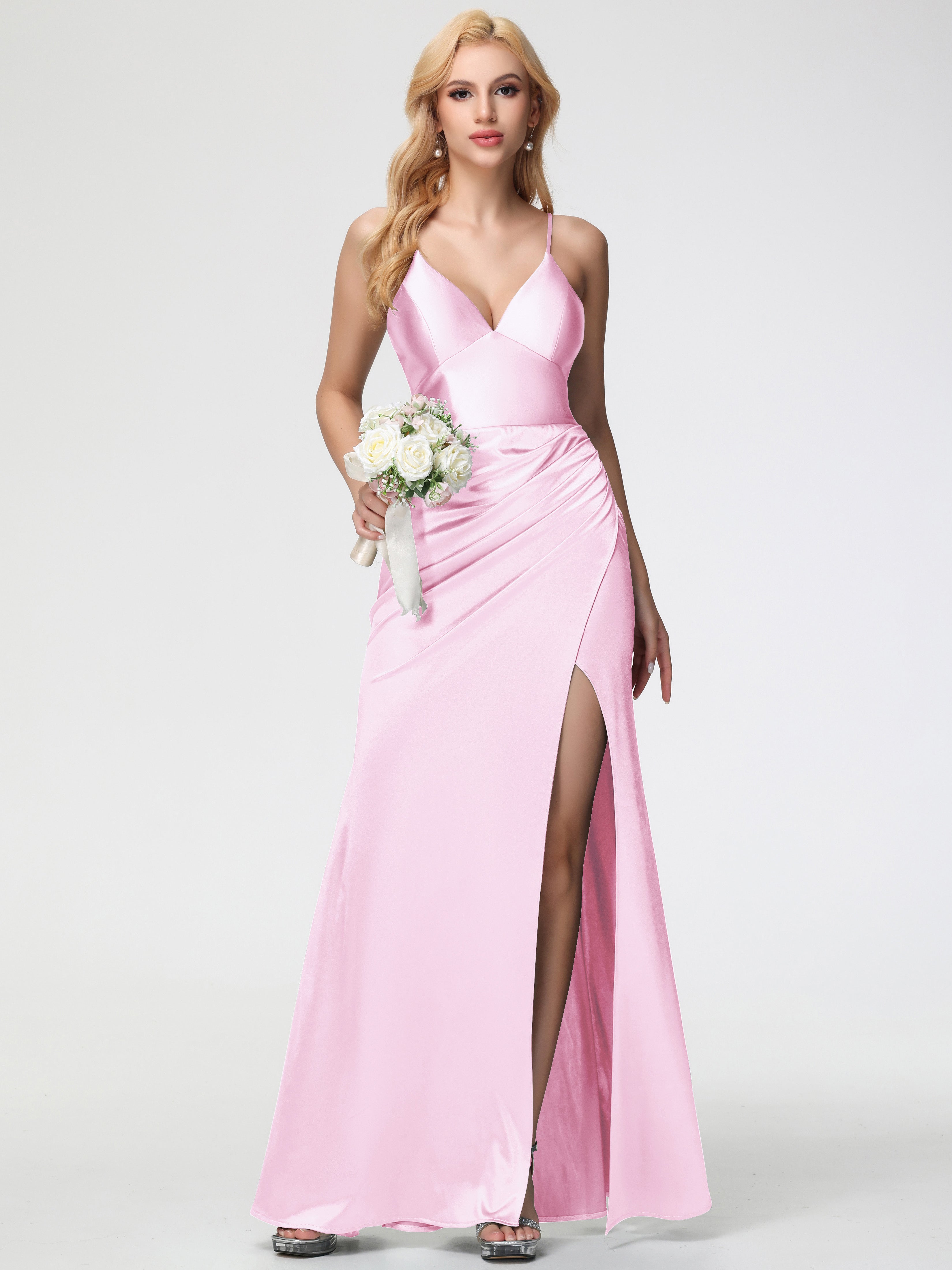 pink satin prom dress uk Pretty in Pink Prom Dresses
