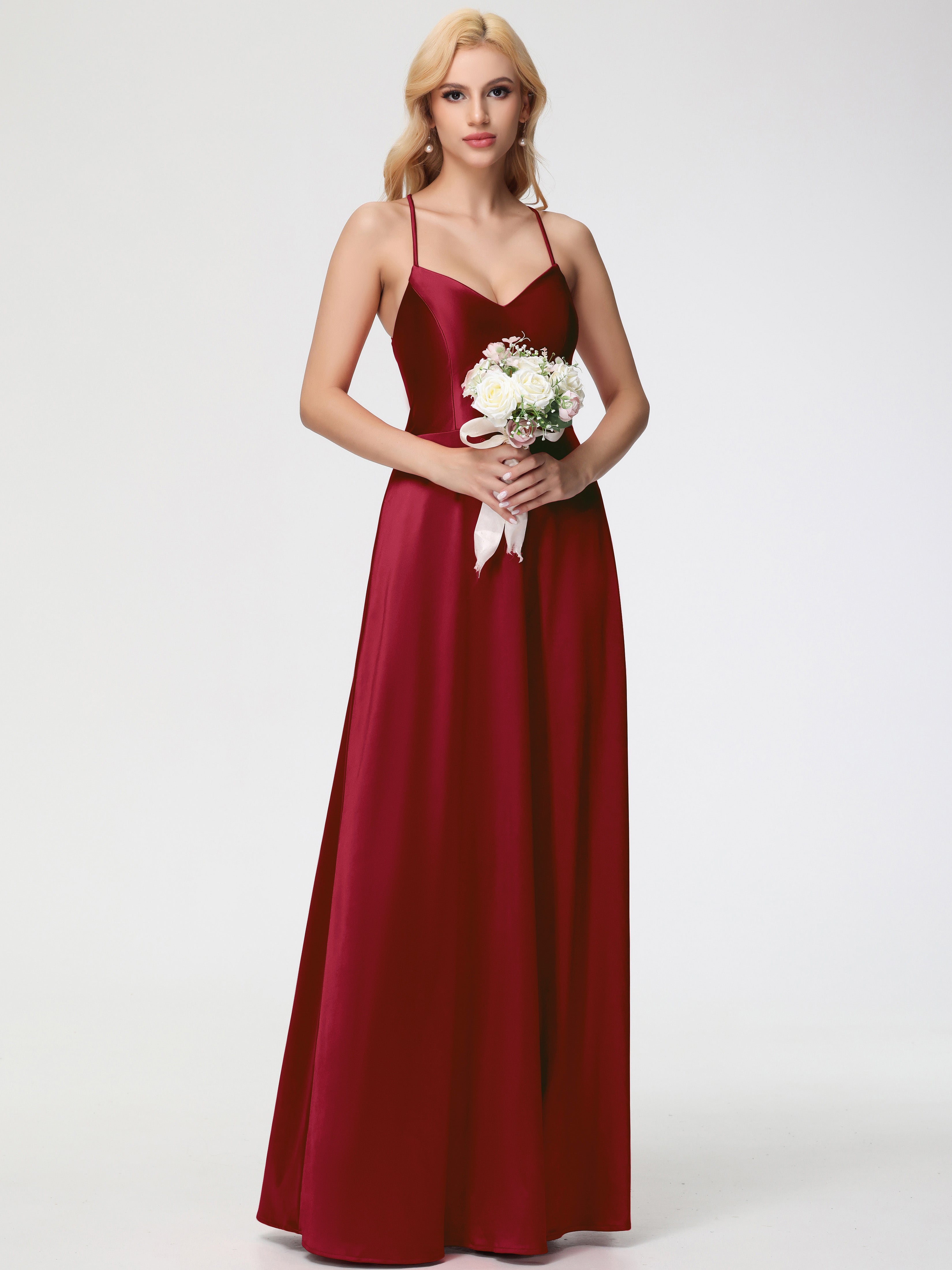Burgundy Prom Dresses Uk Spaghetti Straps Pleats Criss-Cross Straps Lo Burgundy Prom Dresses Uk Spaghetti Straps Pleats Criss-Cross Straps Lo
