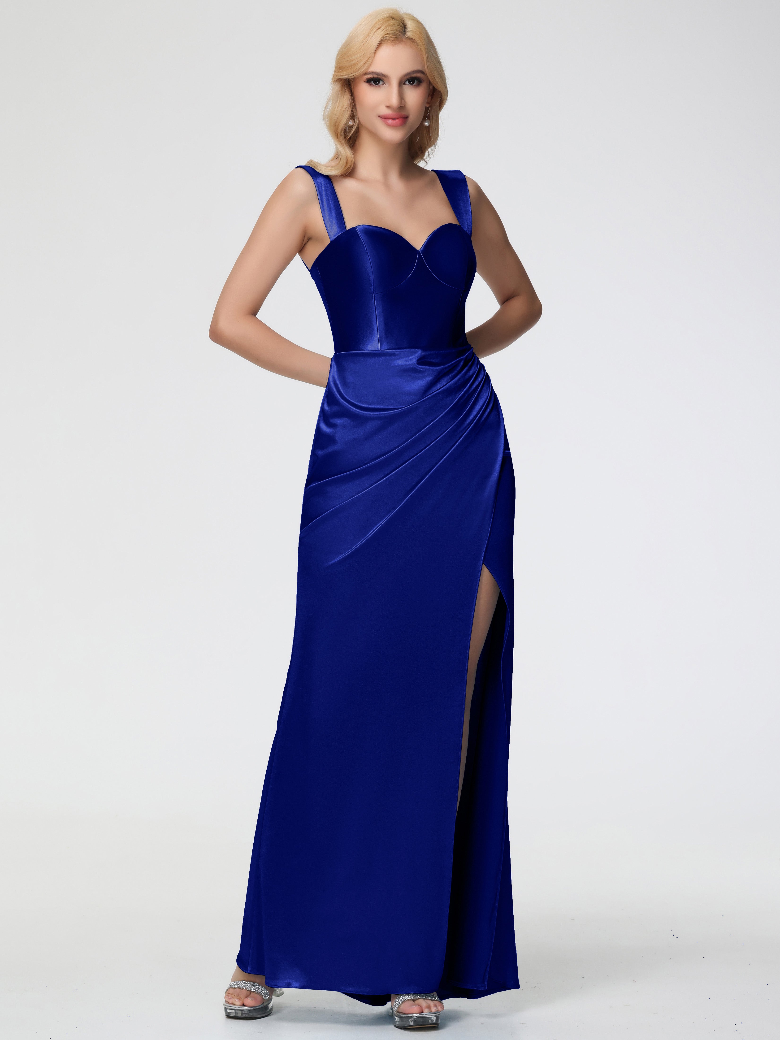 Wedding Royal Blue Bridesmaid Dress Trumpet/Mermaid Convertible Straps