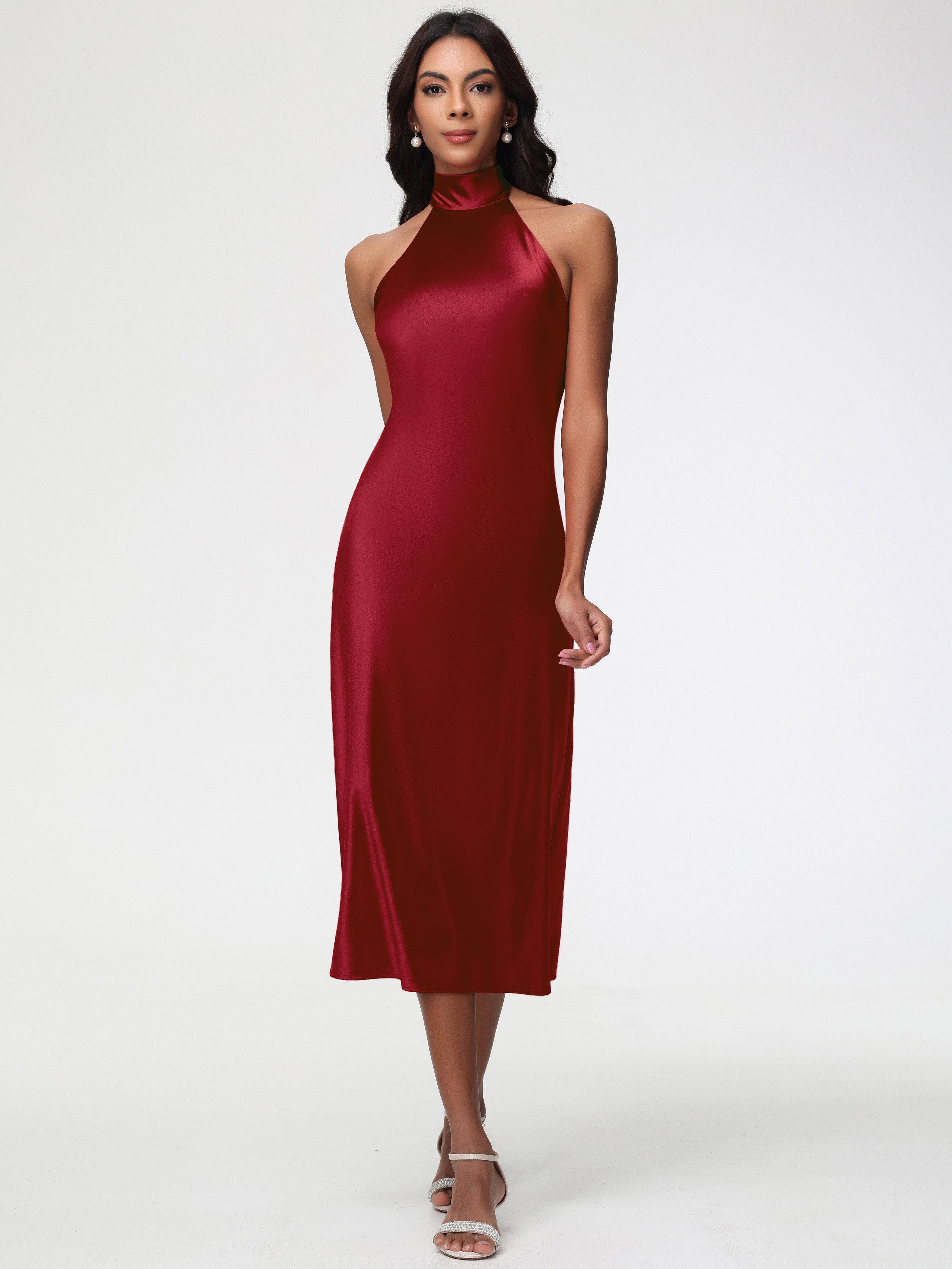 Graduation Dresses Burgundy Dress Tea Length Burgundy Prom