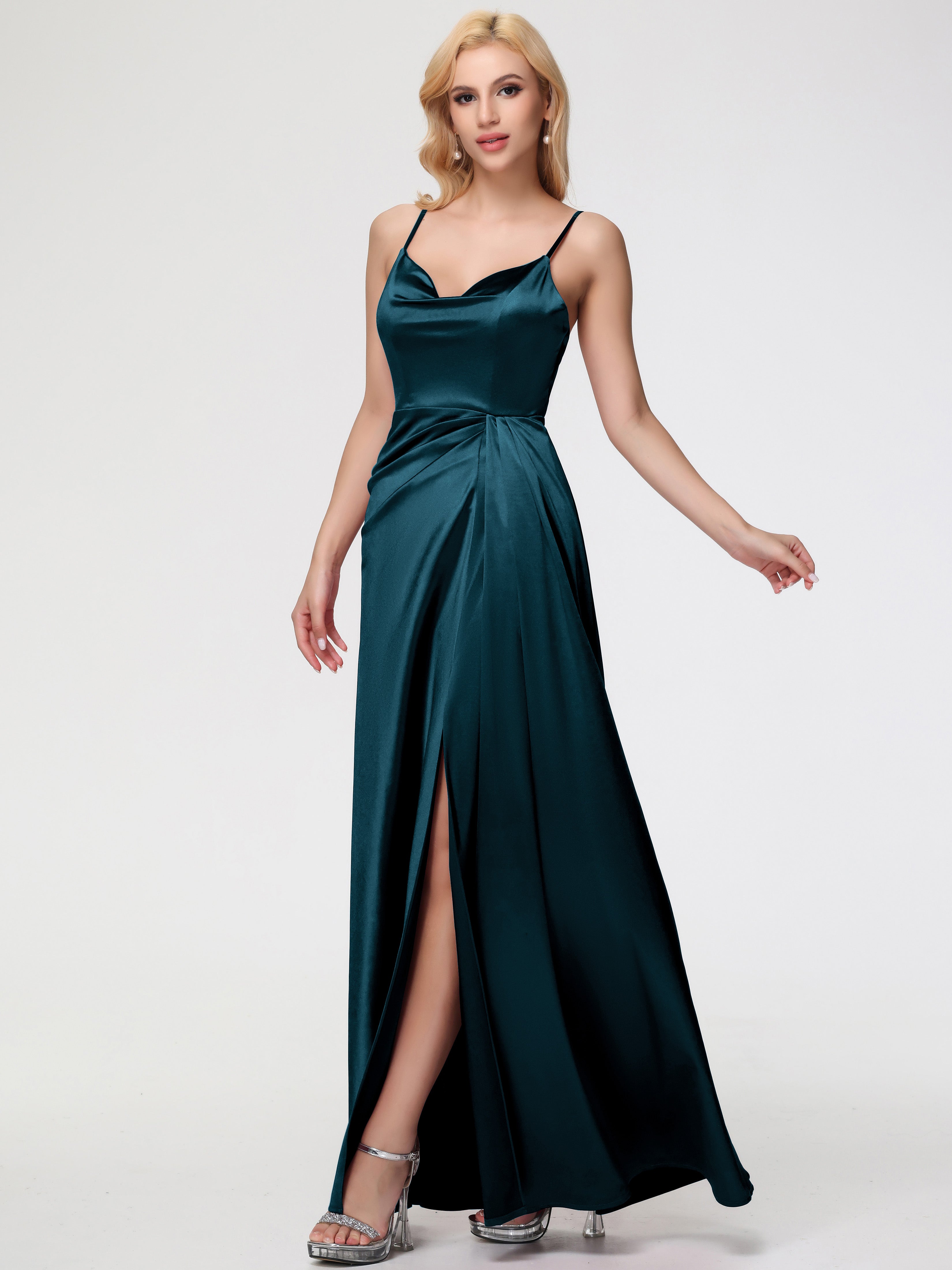 Peacock Color Peacock Wedding Theme Prom Dresses Sleeveless A-Line Spa