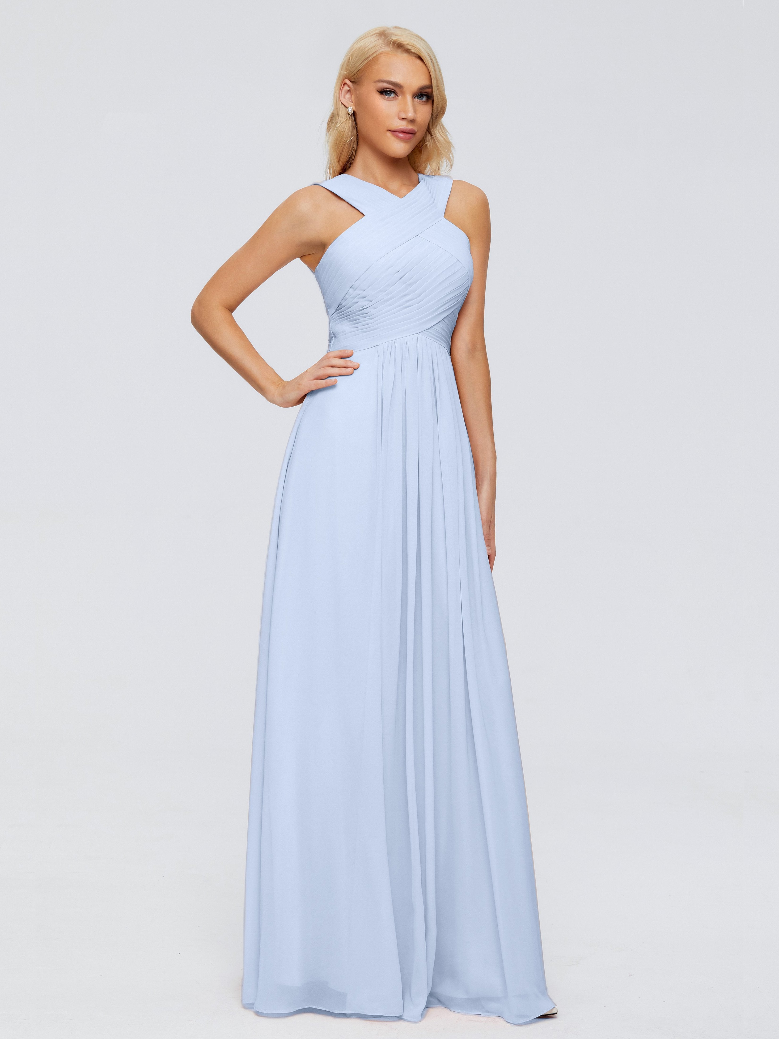 Sky Blue Bridesmaid Dresses Aliyah Charming A-Line Straps Chiffon Brid Sky Blue Bridesmaid Dresses Aliyah Charming A-Line Straps Chiffon Brid