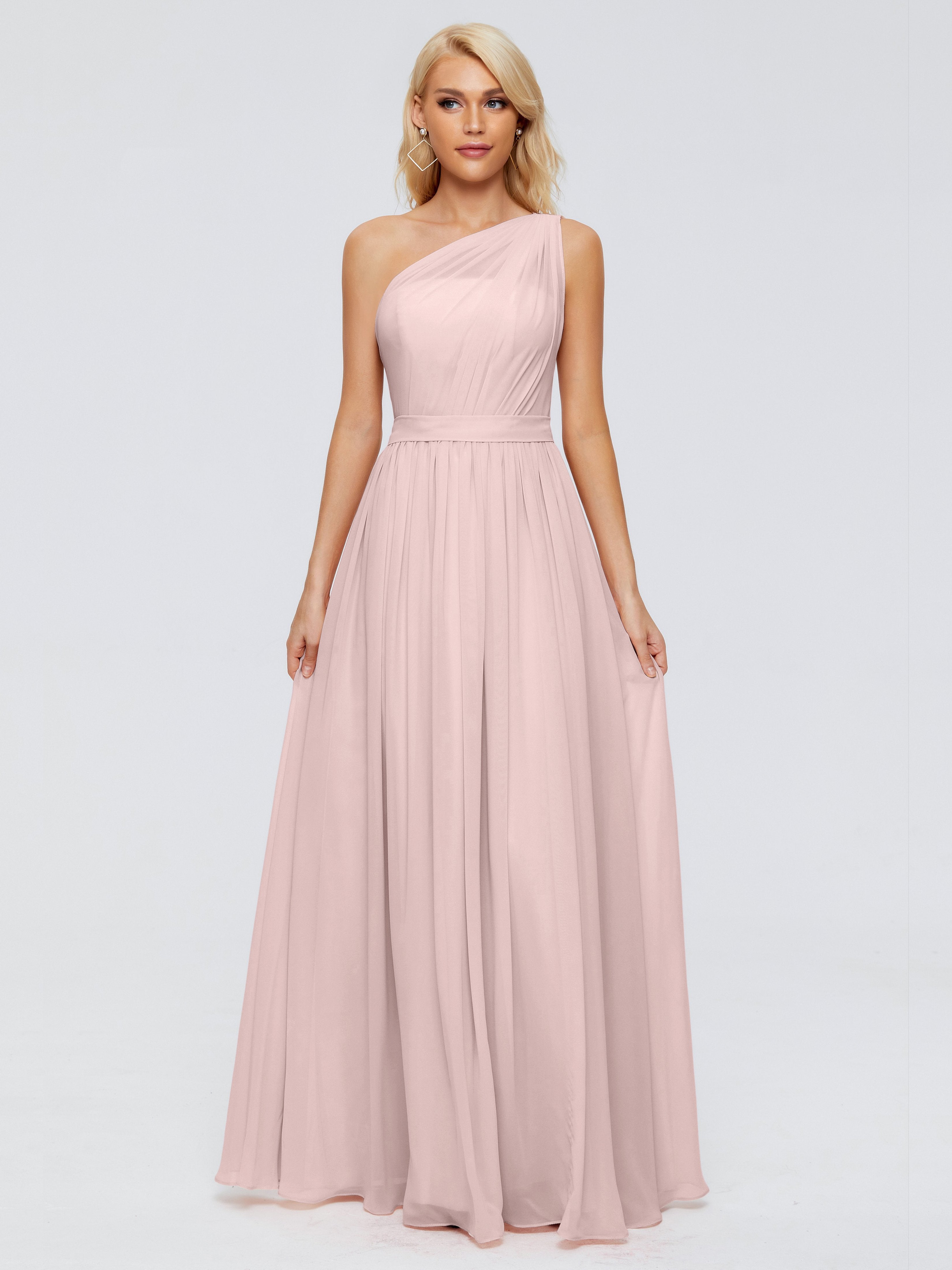 Bridesmaid Dress Dusty Rose Arabella One Shoulder Sash Bridesmaid Dres Bridesmaid Dress Dusty Rose Arabella One Shoulder Sash Bridesmaid Dres